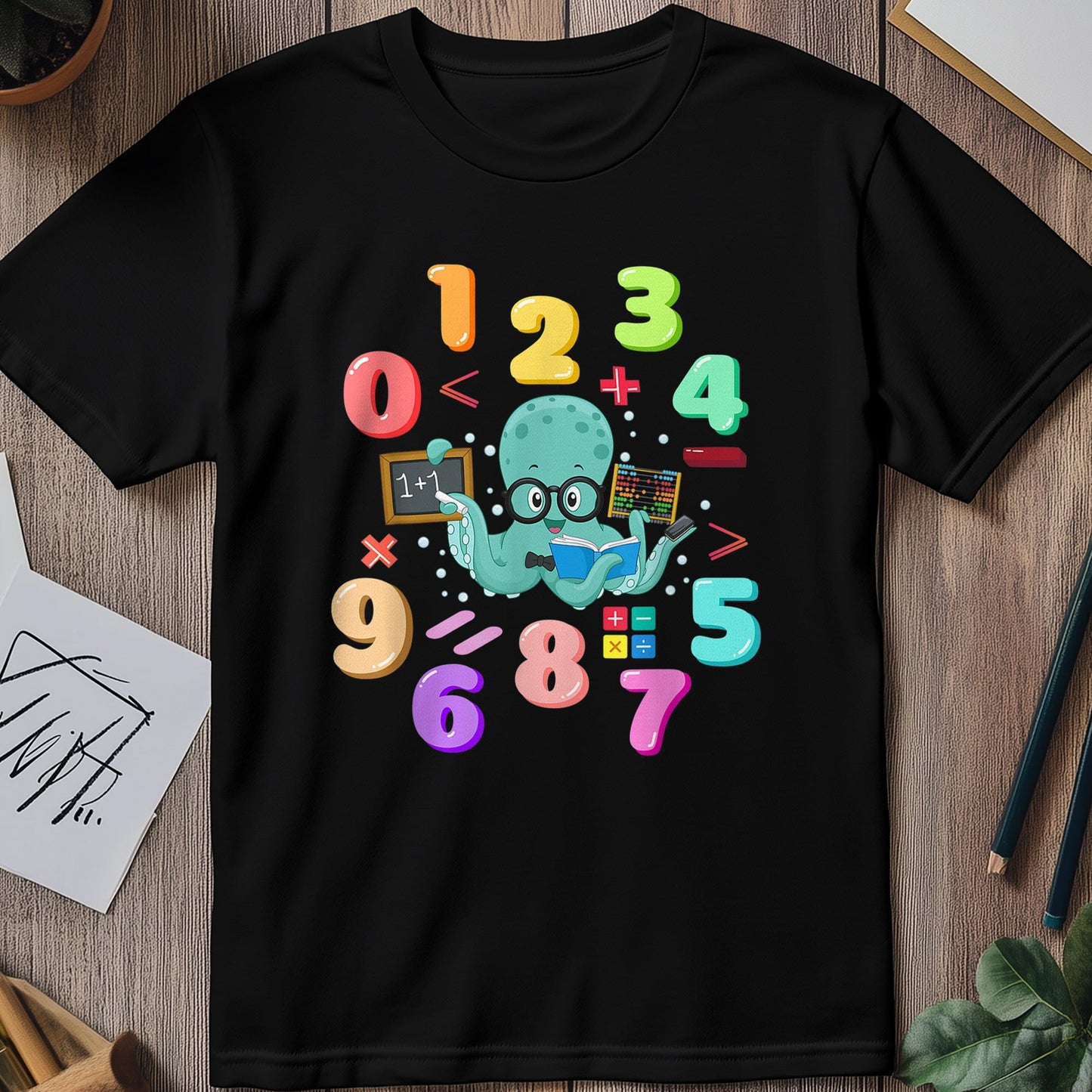 Octopus Numbers Math Day  Kids Tee