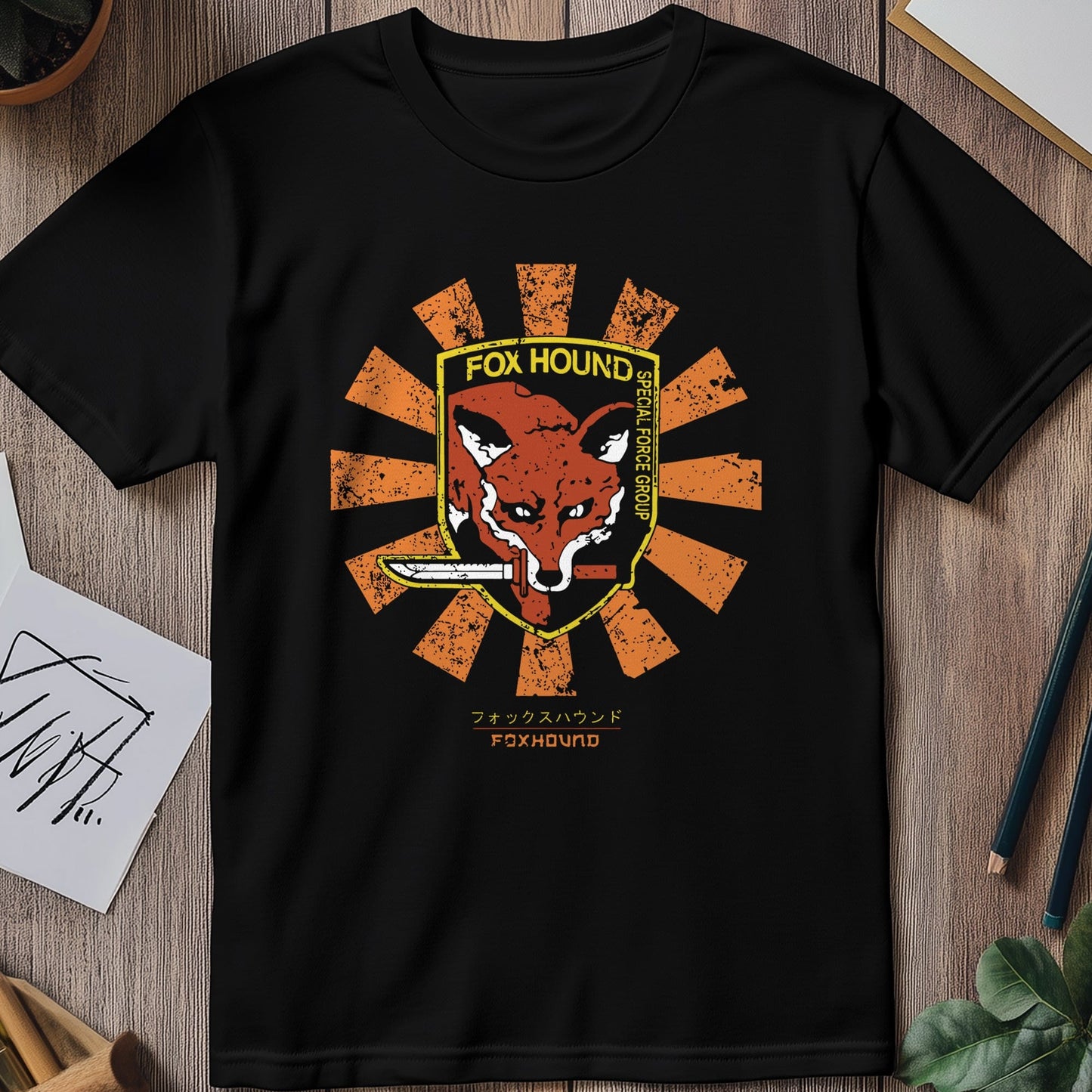 Foxhound Japanese Retro T-shirt -