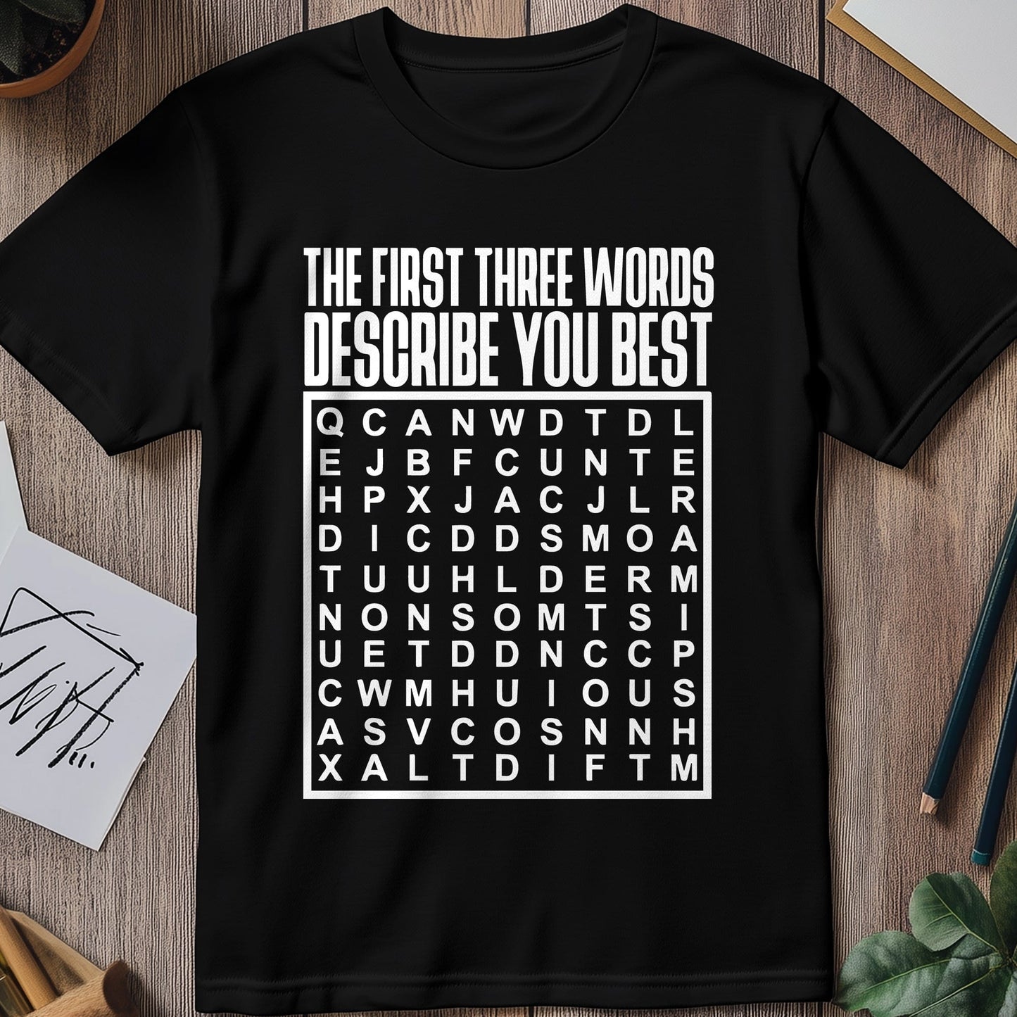 First 3 Words Describe You T-Shirt -