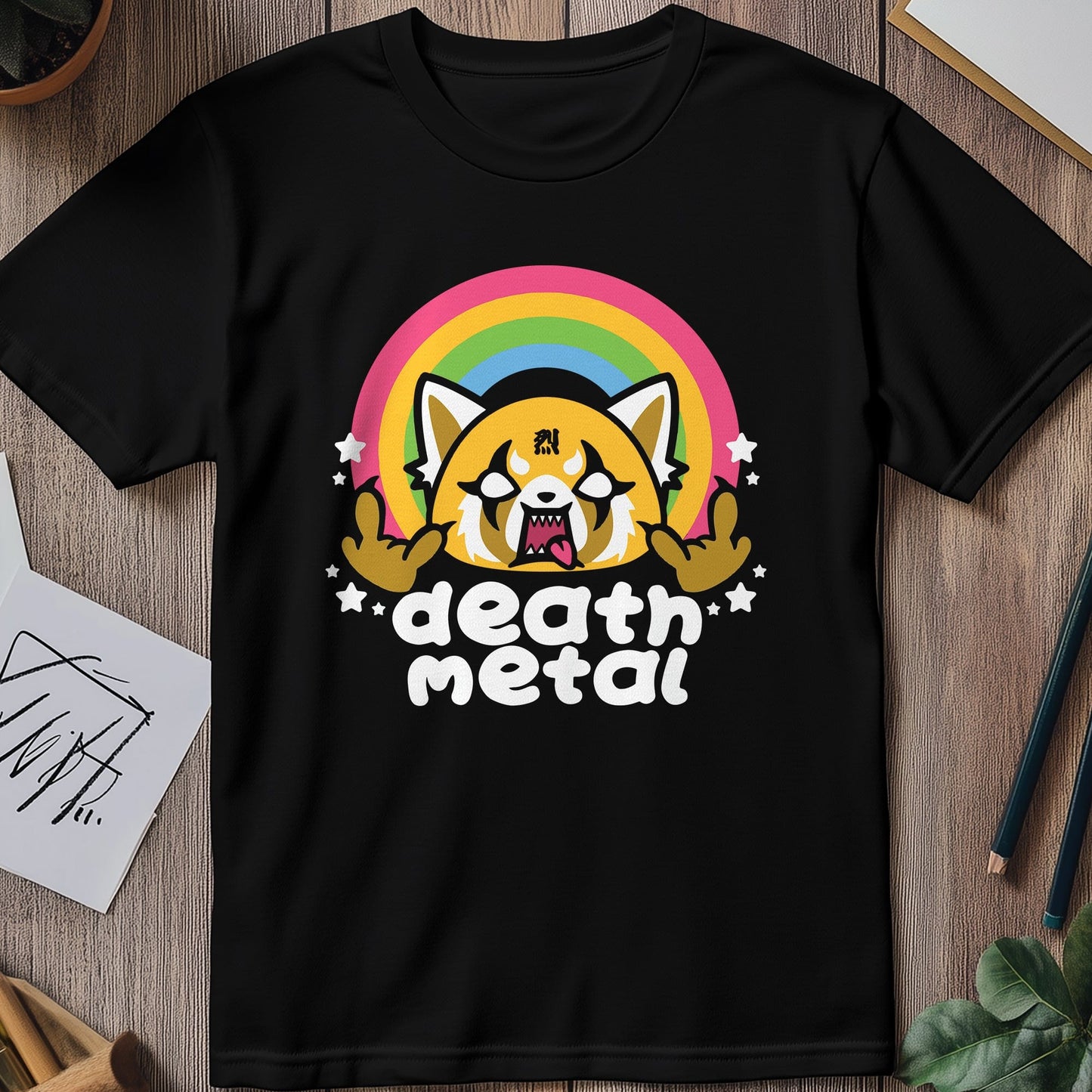 Death Metal Aggretsuko T-shirt