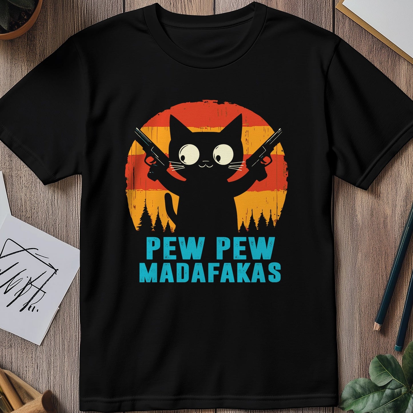 Pew Madafakas 5 Cat T-Shirt