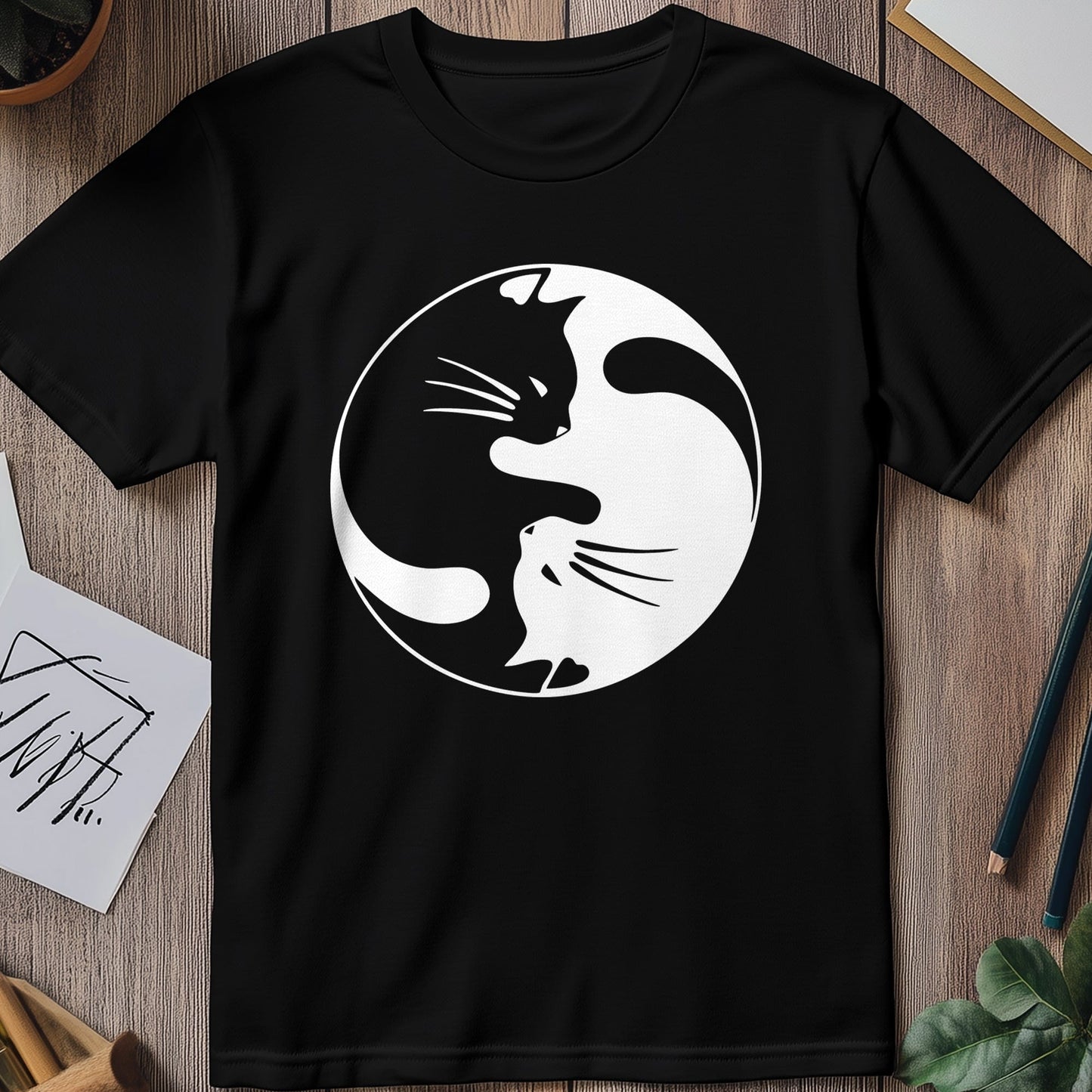 Yin Yang Cats 4 t-shirt - Purr-fectly