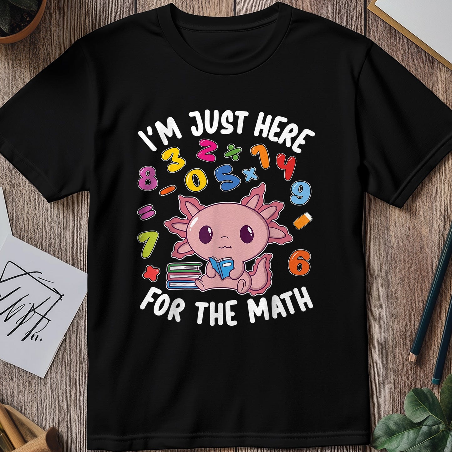Axolotl Number Day Math Kids Tee
