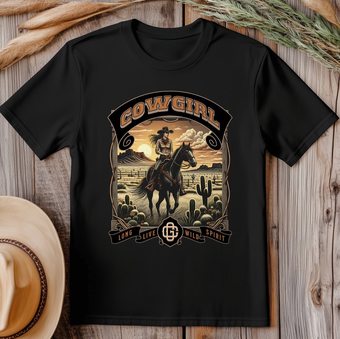 Cow girl Long Live Wild Spirit T-shirt
