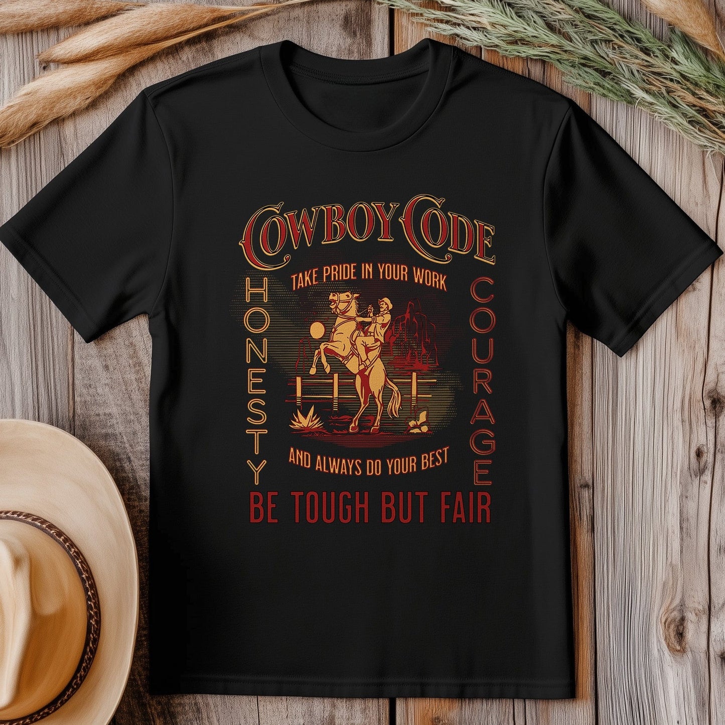 The Cowboy Code T-Shirt - Saddle Up