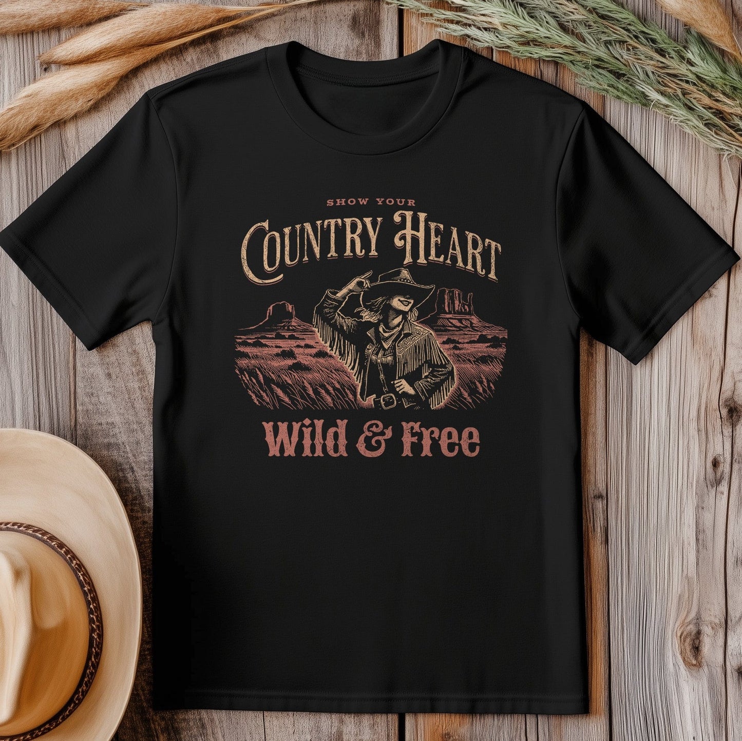 Country Heart Wild & Free T-shirt ‚Äì