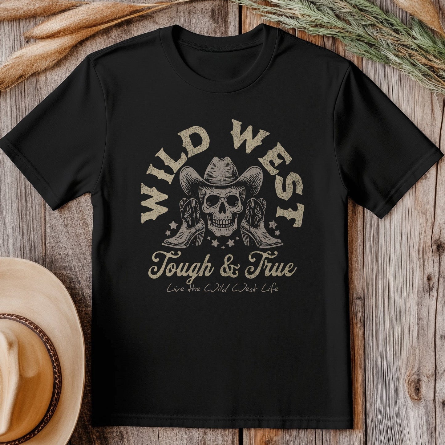 Wild West Skull Cowboy Hat t-shirt -