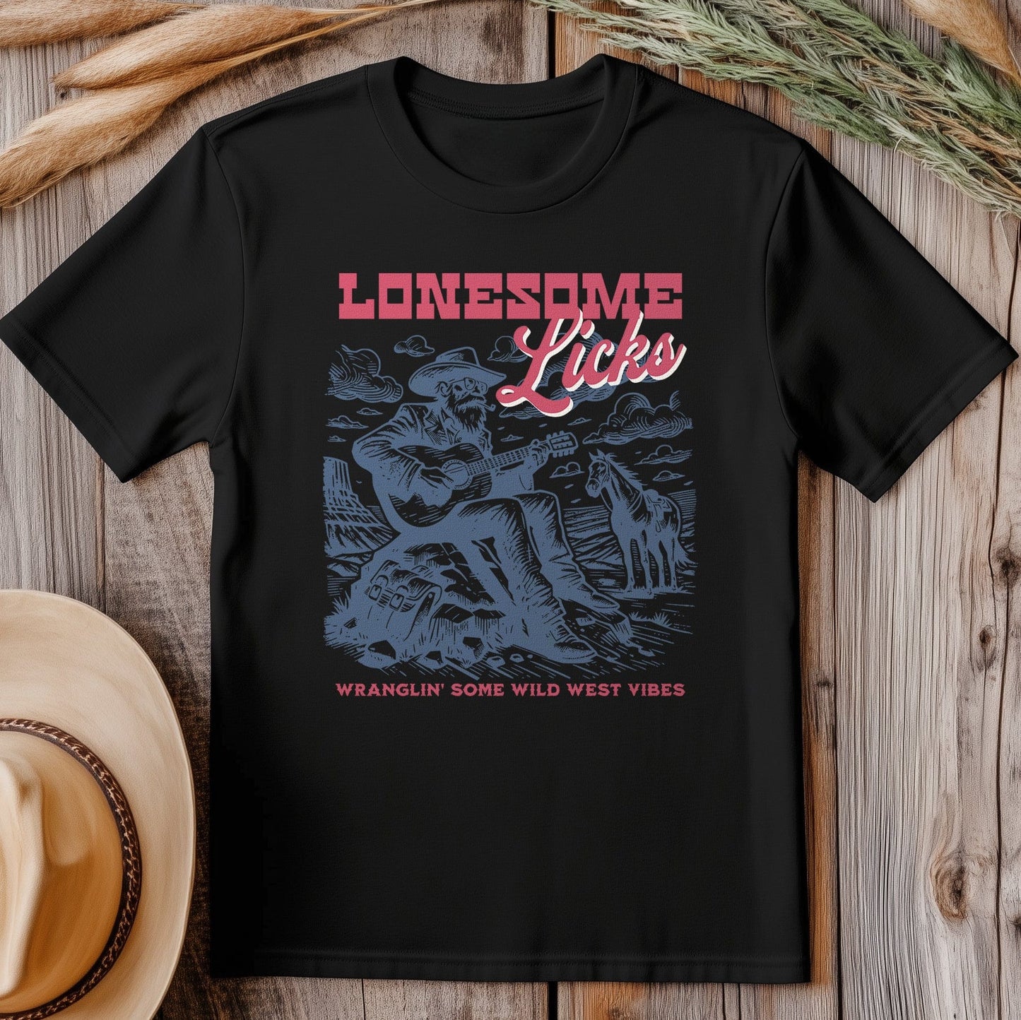 Lonesome Licks Cowboy T-Shirt