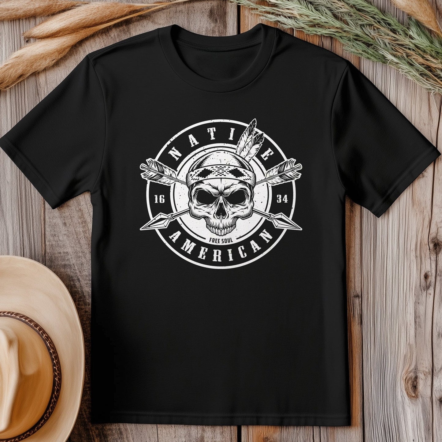 Native America Skull & Crossbones T-shirt