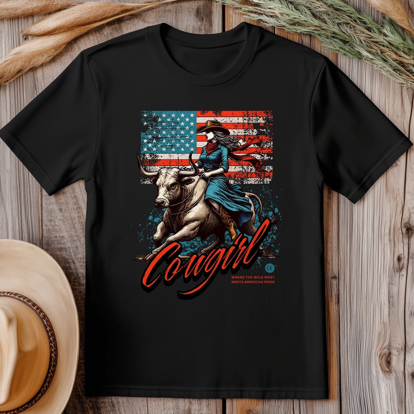 Cowgirl American Pride T-Shirt - Giddy