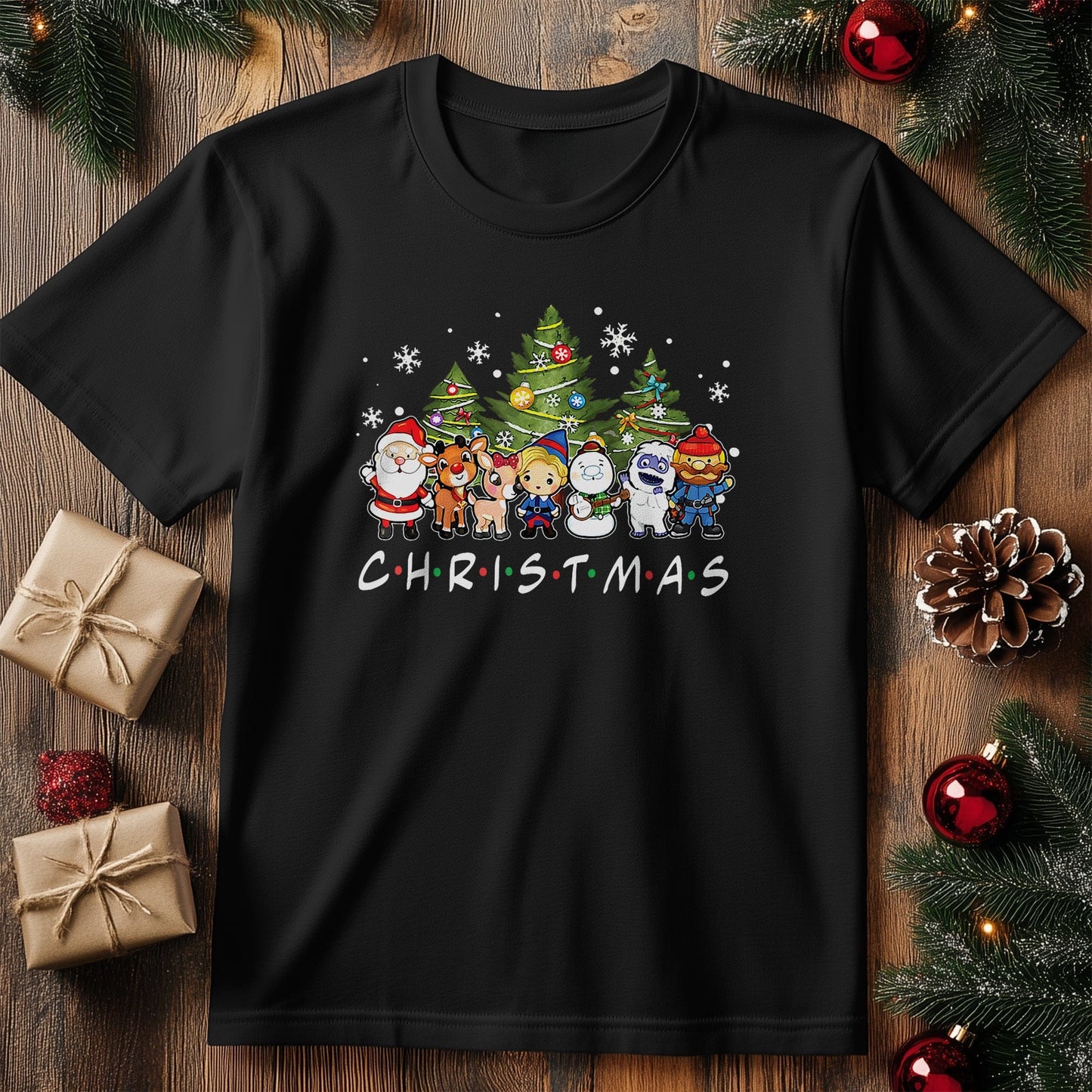 Christmas Friends T-shirt - Santa &