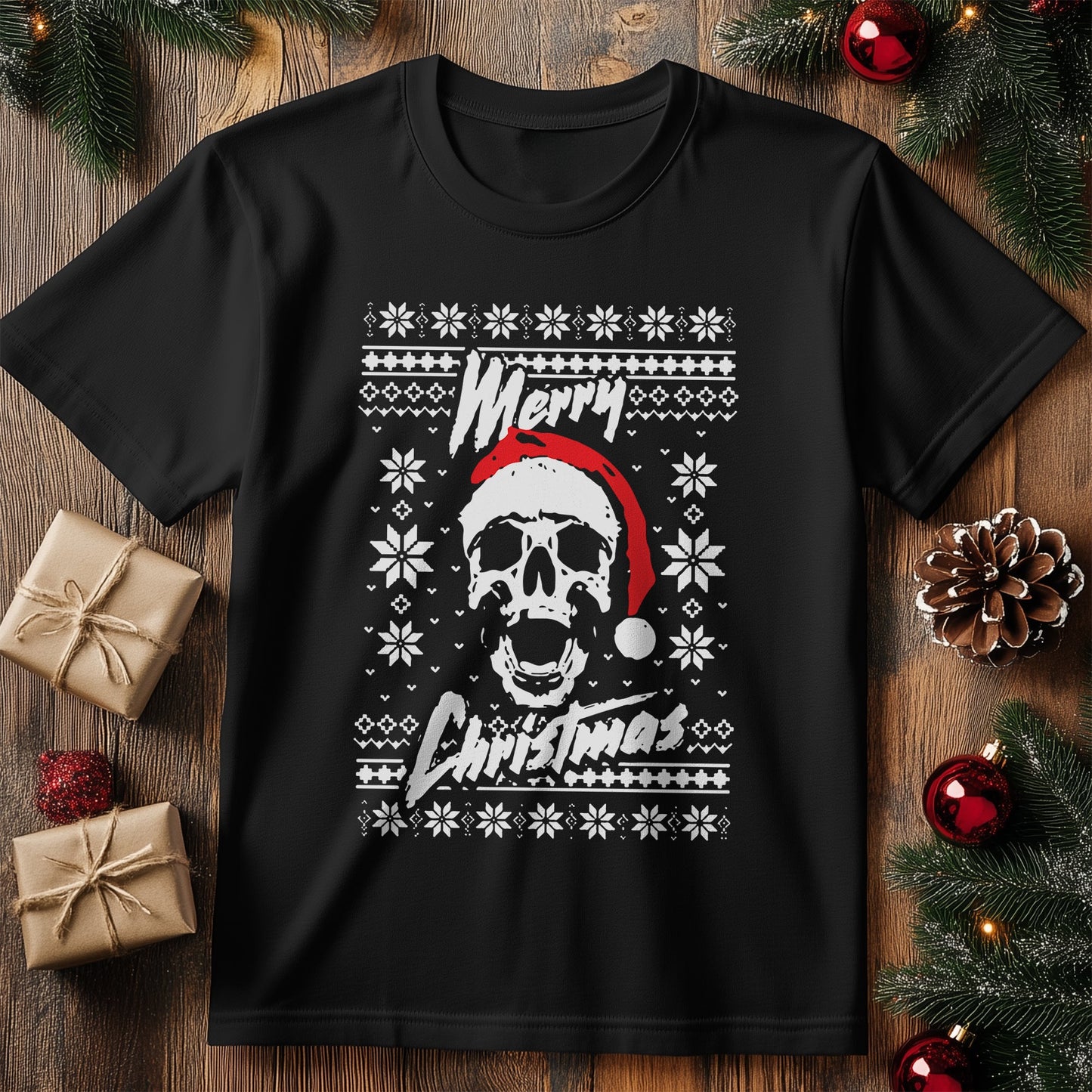 Merry Christmas Skull T-Shirt -