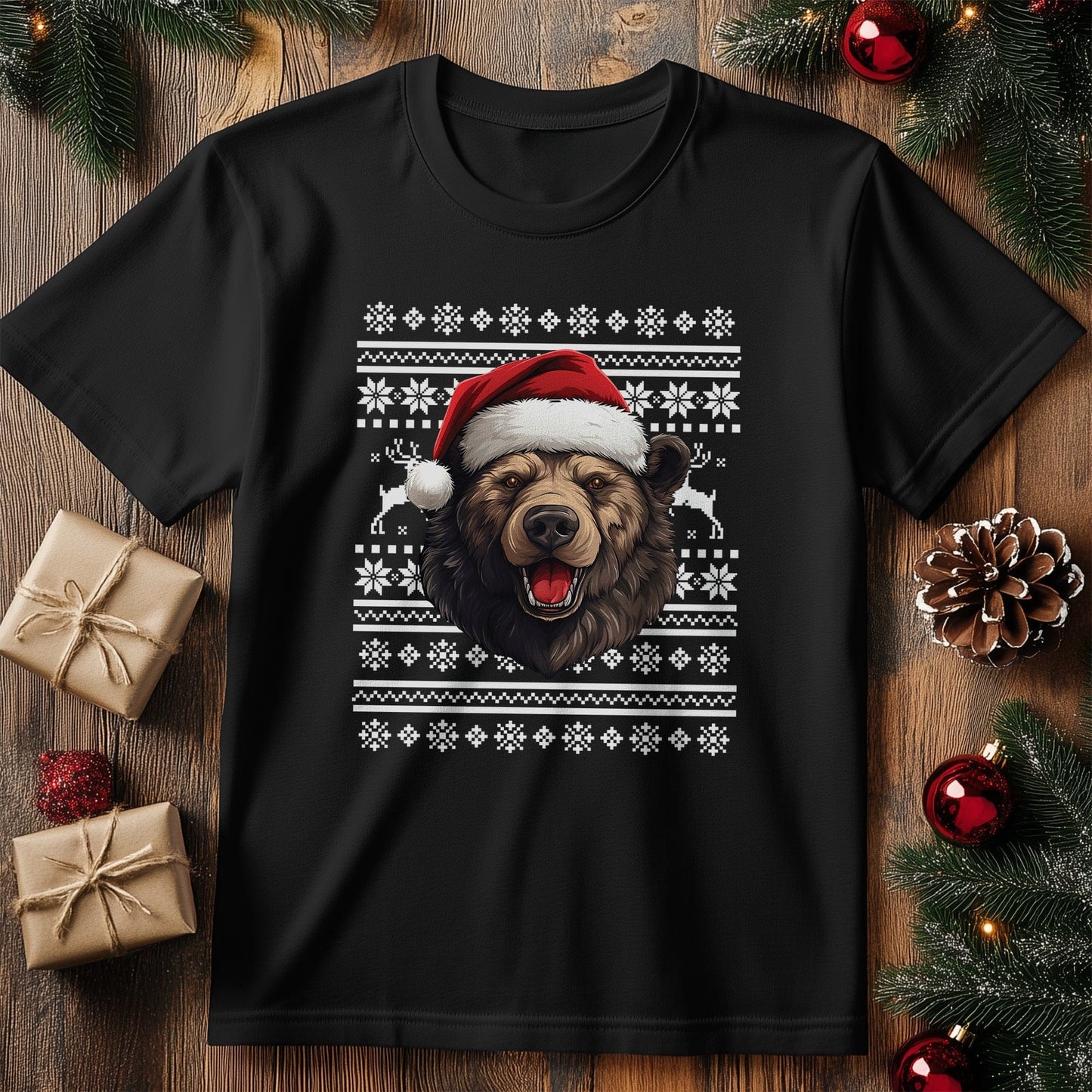 Bear Santa Hat T-shirt