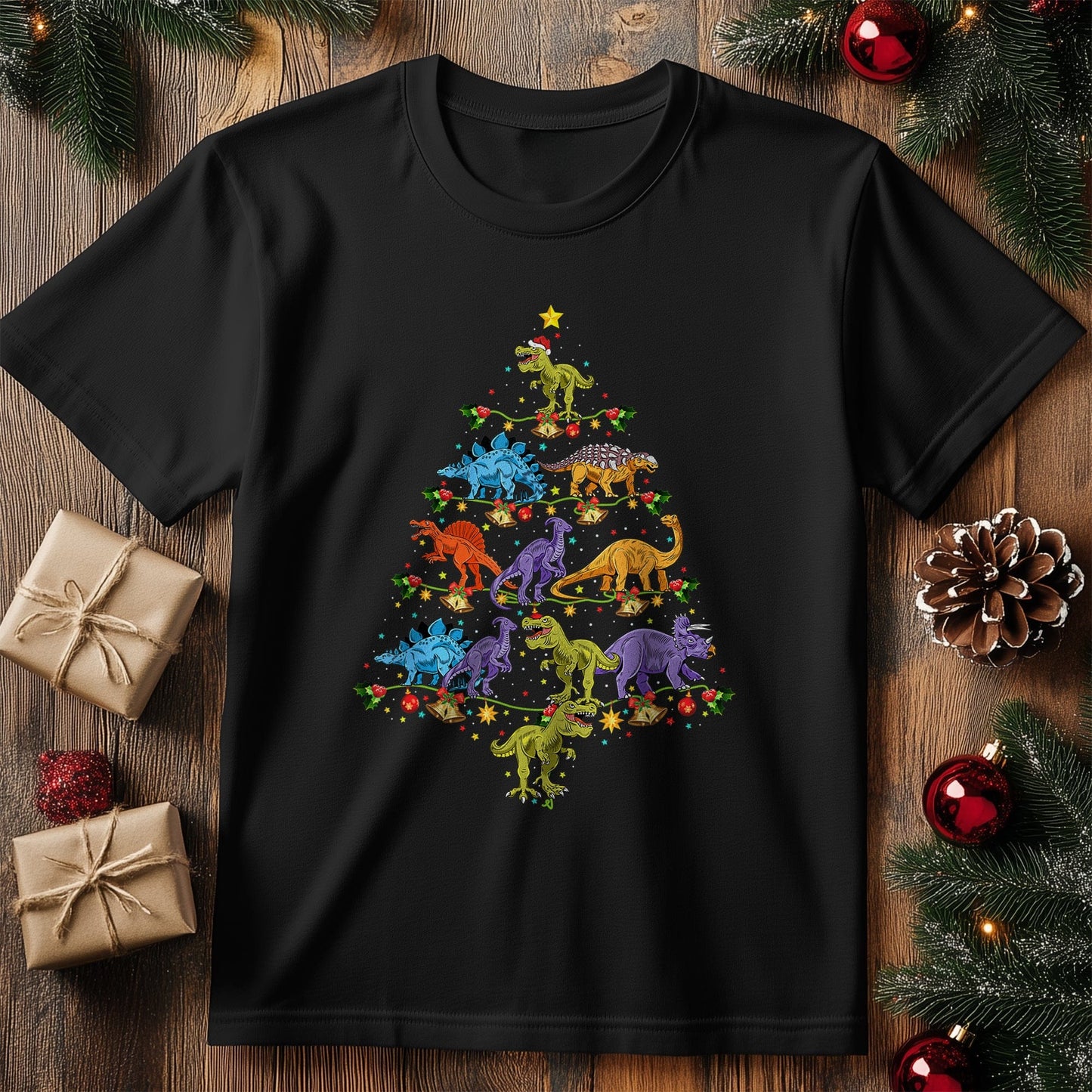 Dino-Mite Christmas Tree T-Shirt ‚Äì