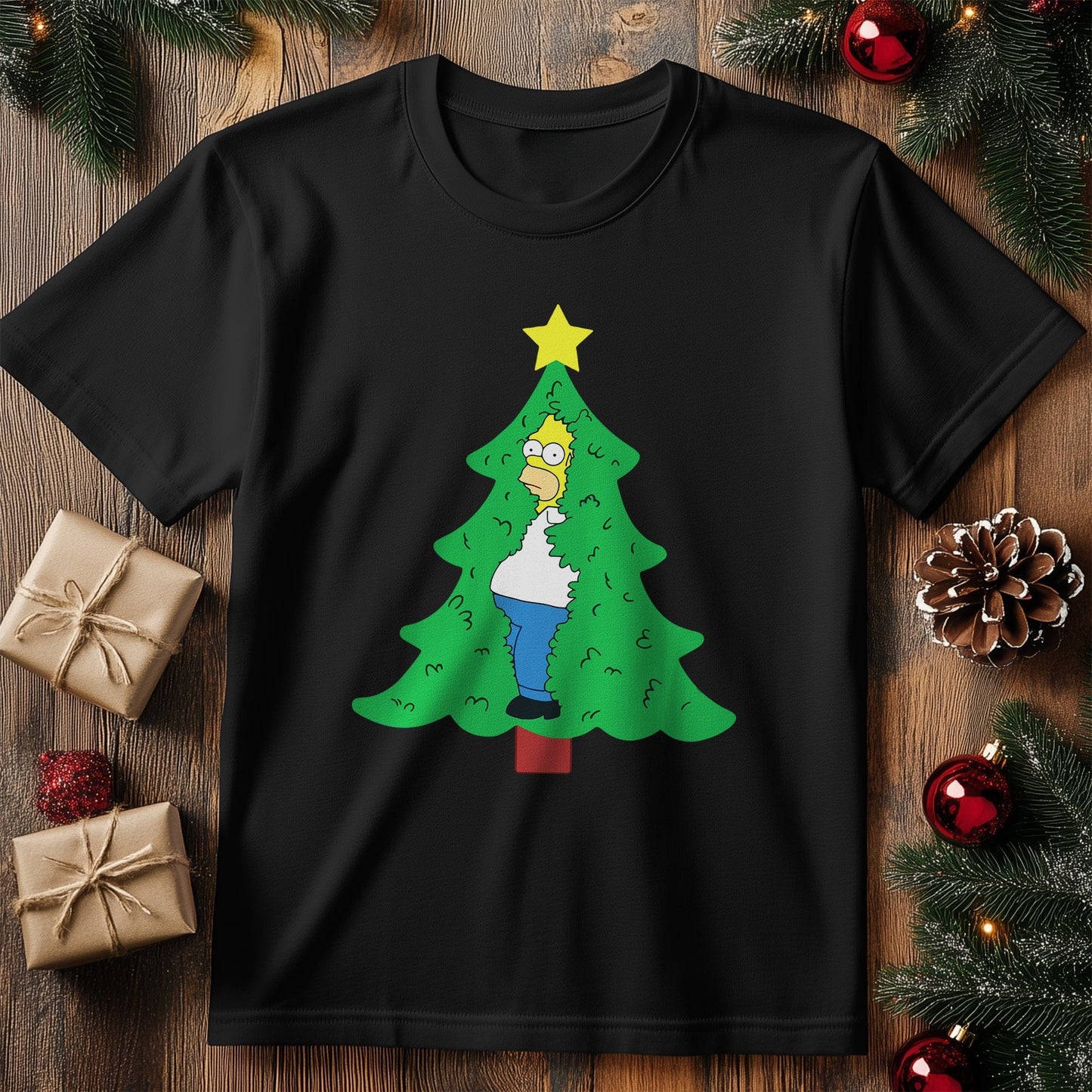 Homer Tree Meme T-shirt - Festive &