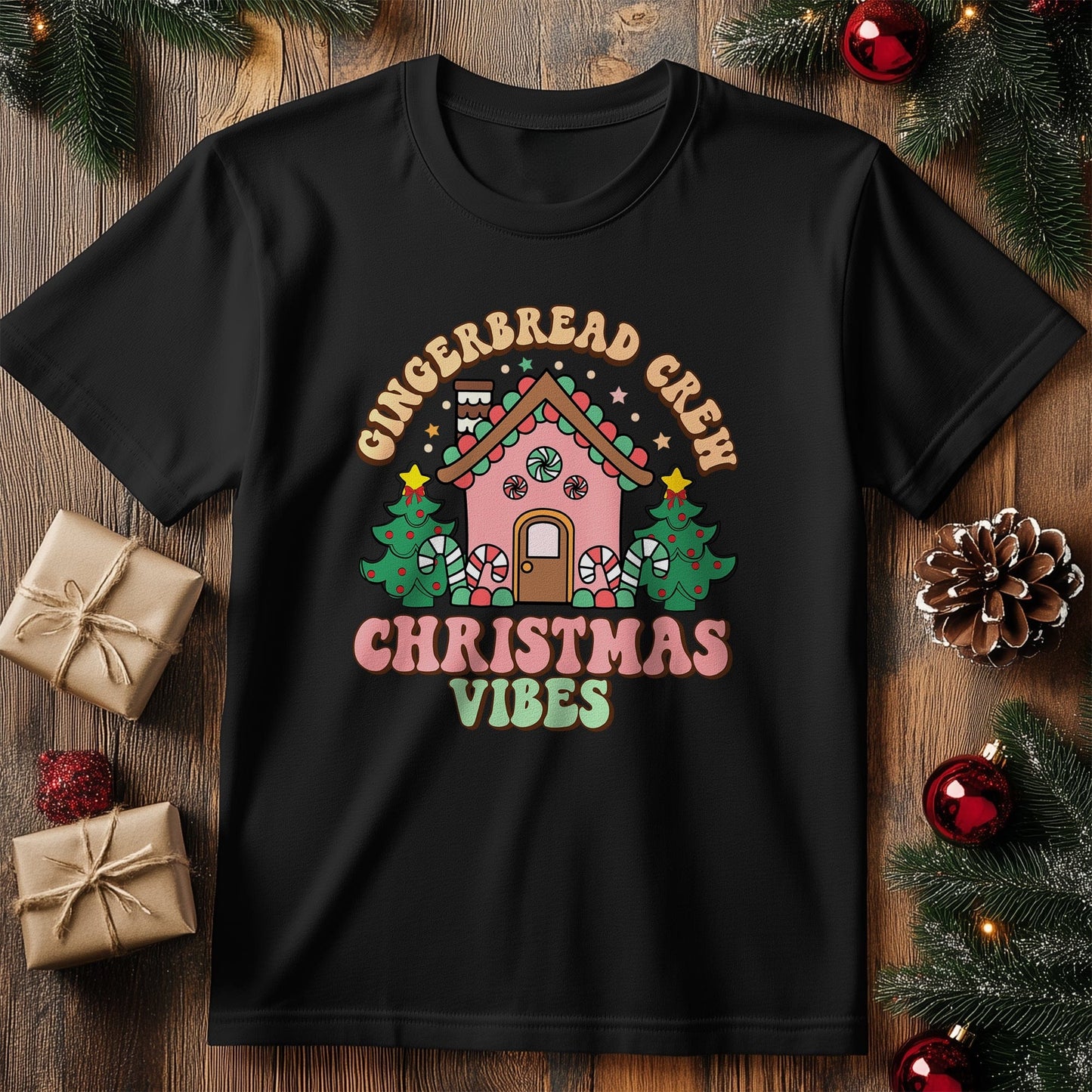 Gingerbread Christmas Vibes T-Shirt