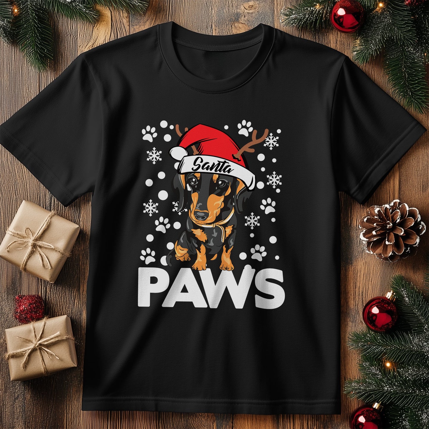 Santa Paws Dachshund T-shirt -