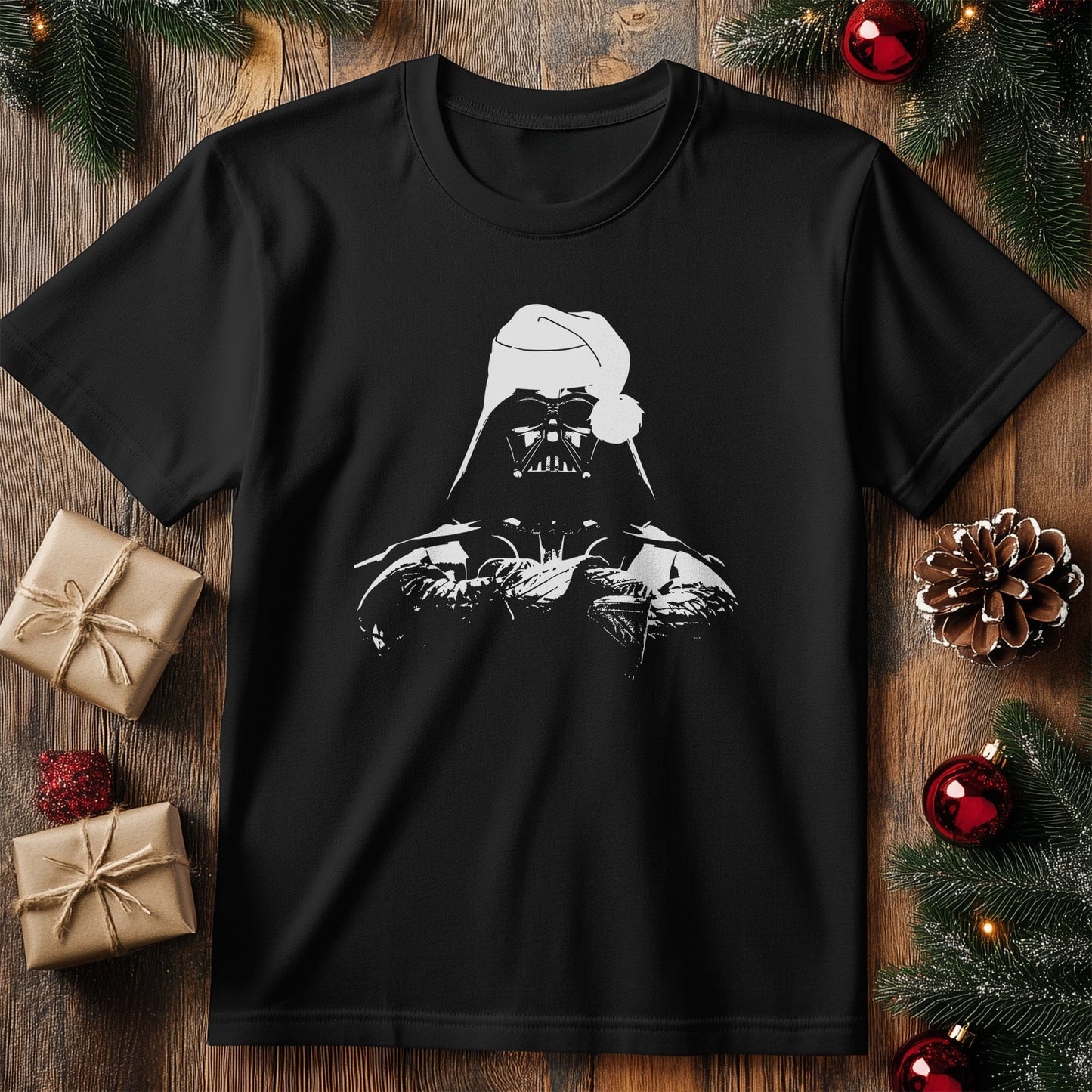 Darth Vader Christmas Hat Tee -