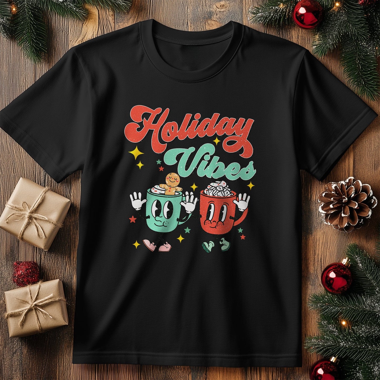 Holiday Vibes T-shirt - Sip, Sleigh,