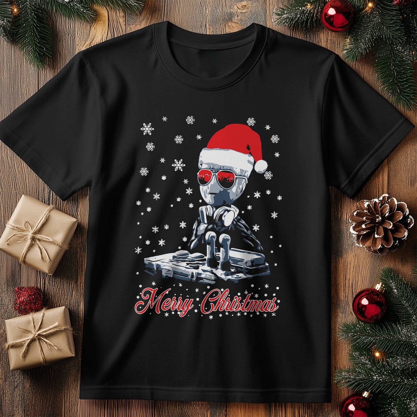 DJ Baby Groot Christmas T-shirt ‚Äì