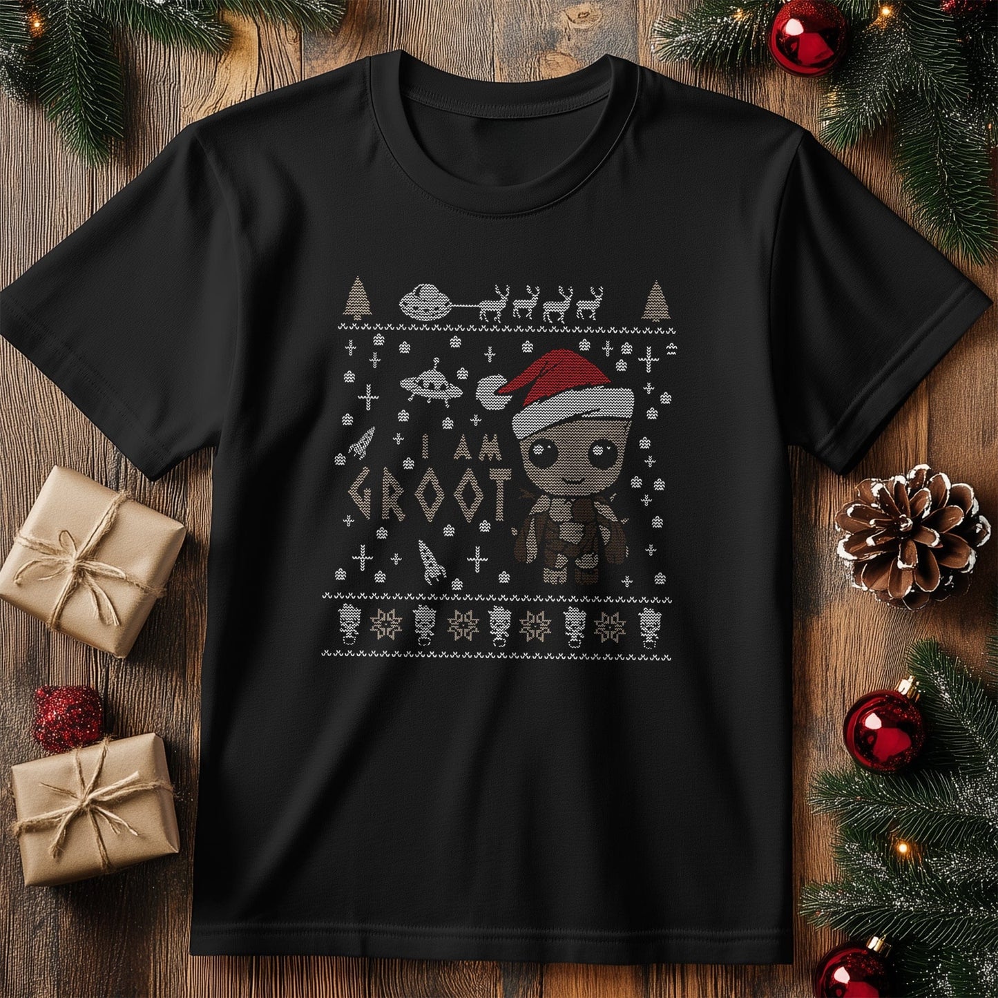 I Am Groot Xmas T-shirt - Festively