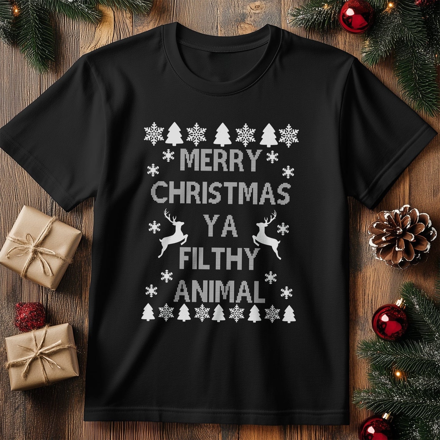 Filthy Animals Christmas T-shirt -