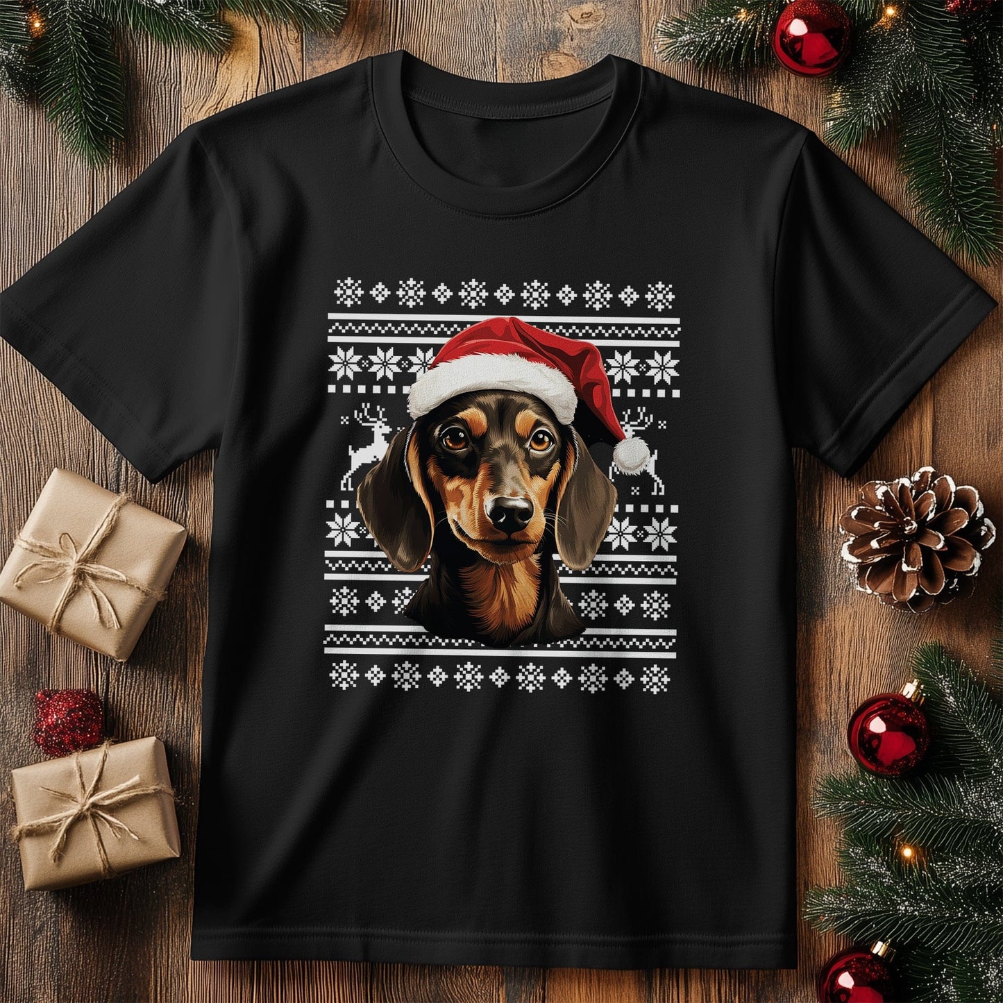 Dachshund in Santa Hat t-shirt -