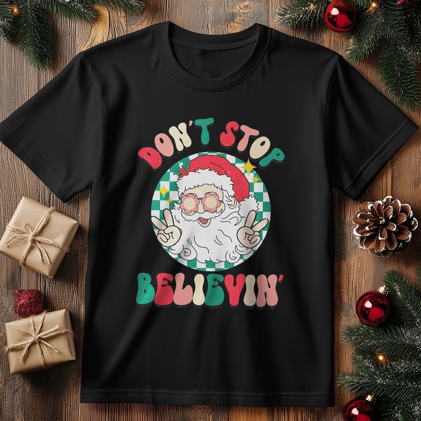 Don't Stop Believin' Santa T-Shirt -