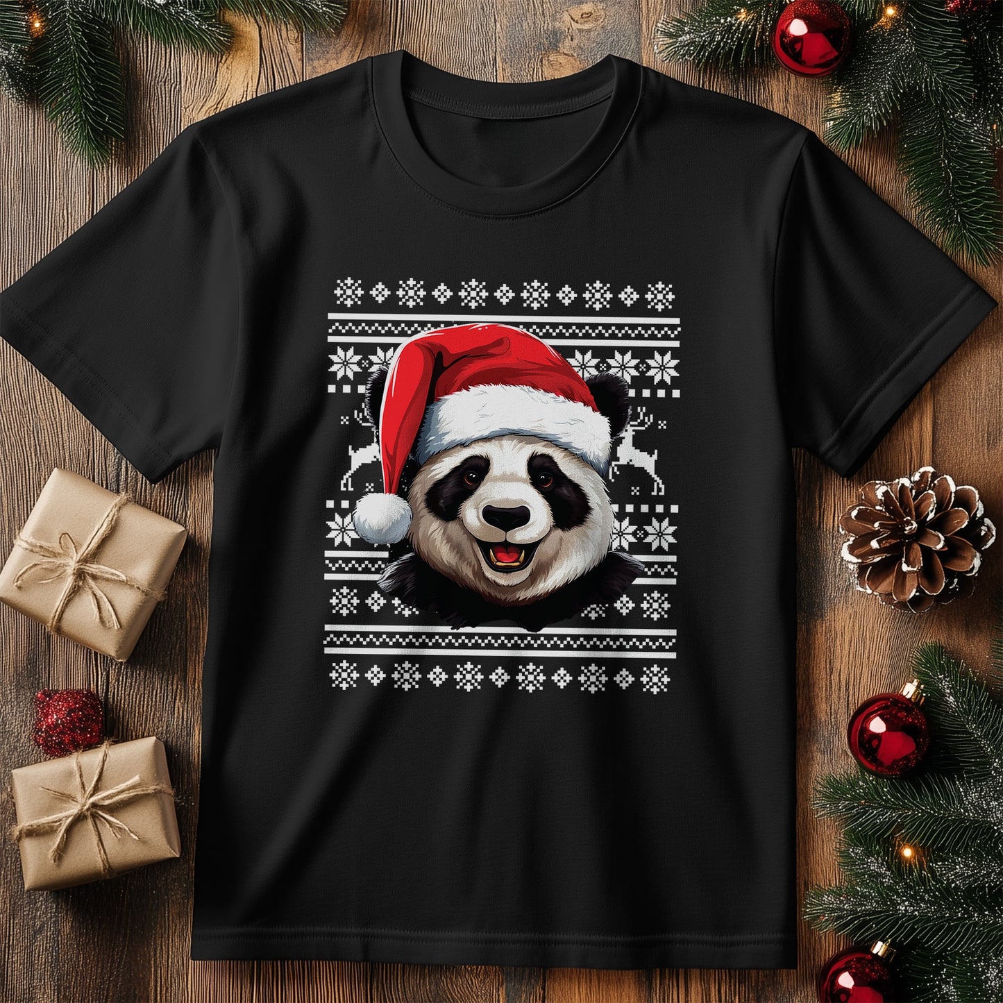Panda Santa Hat t-shirt - Adorable &