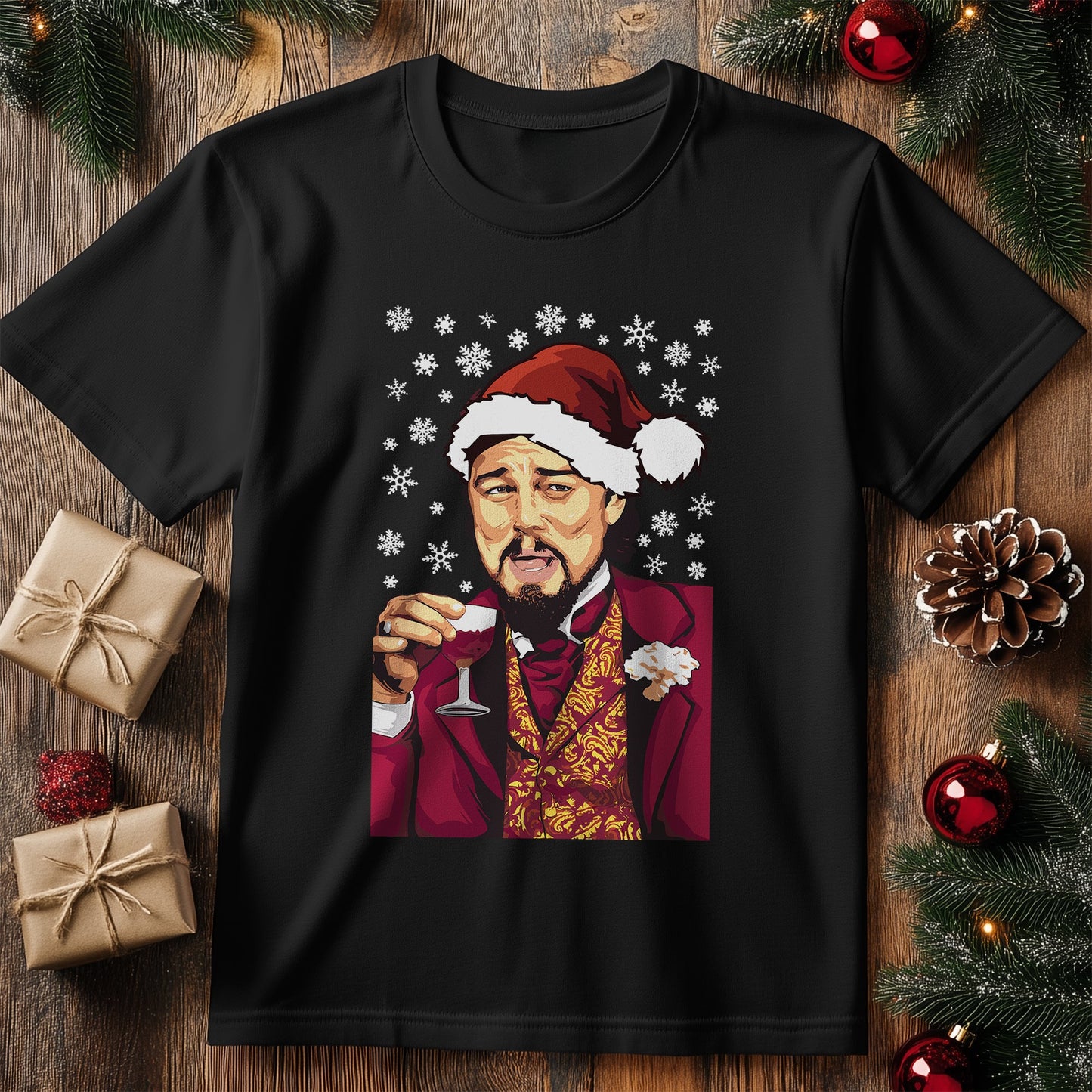 Leo Meme Xmas T-shirt - Sip &