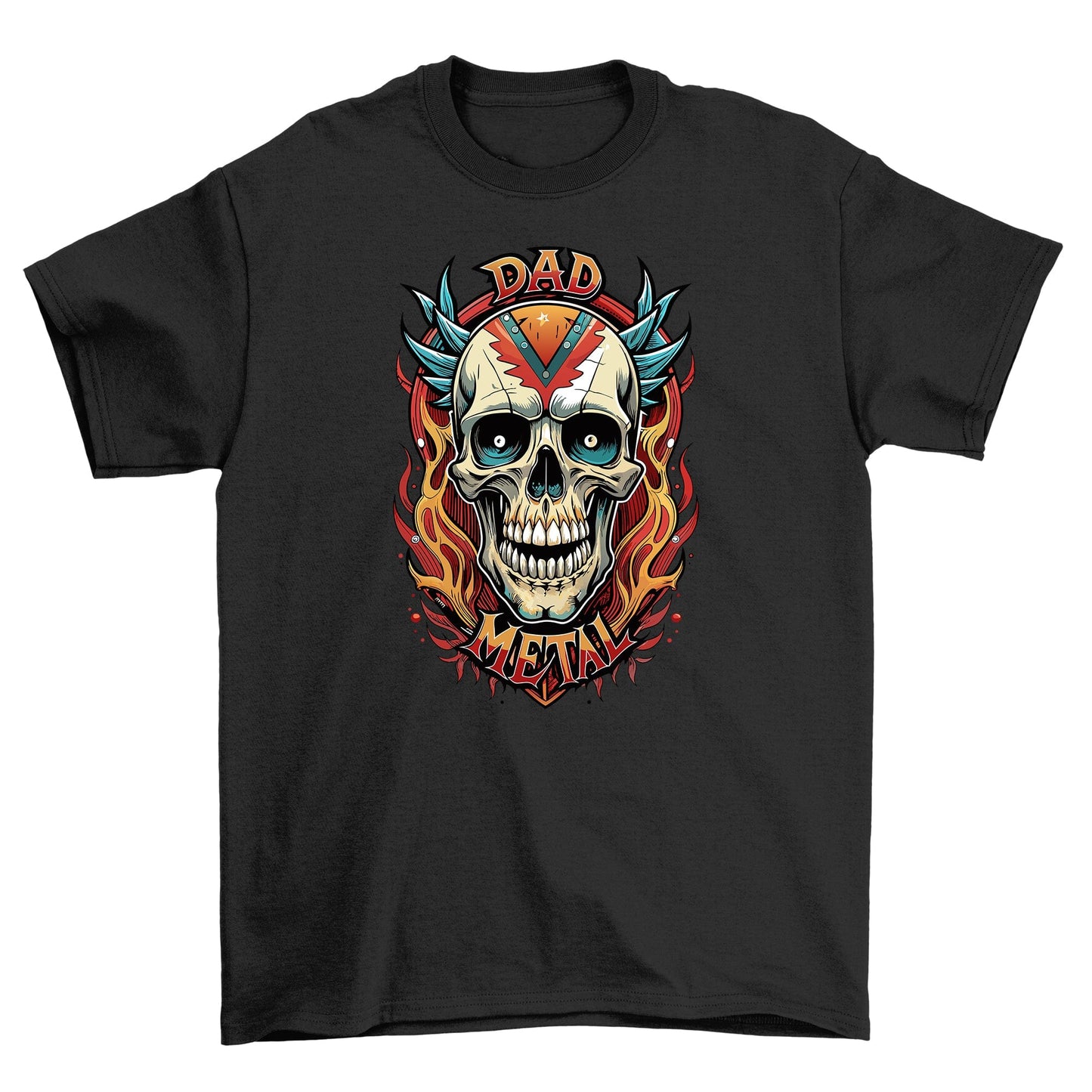 Dad Metal Skull TShirt Rock Out