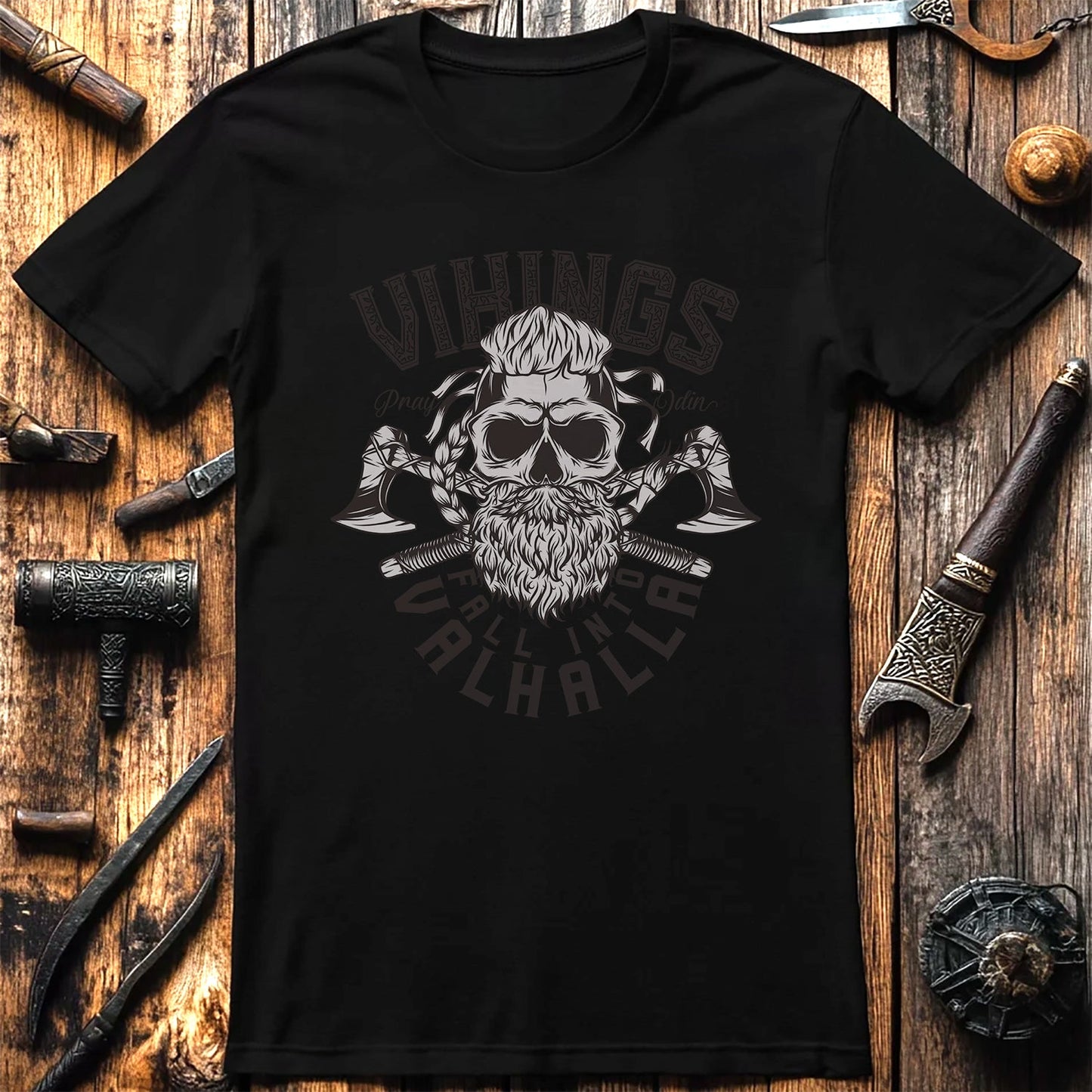 Viking Fall Into Valhalla T-shirt