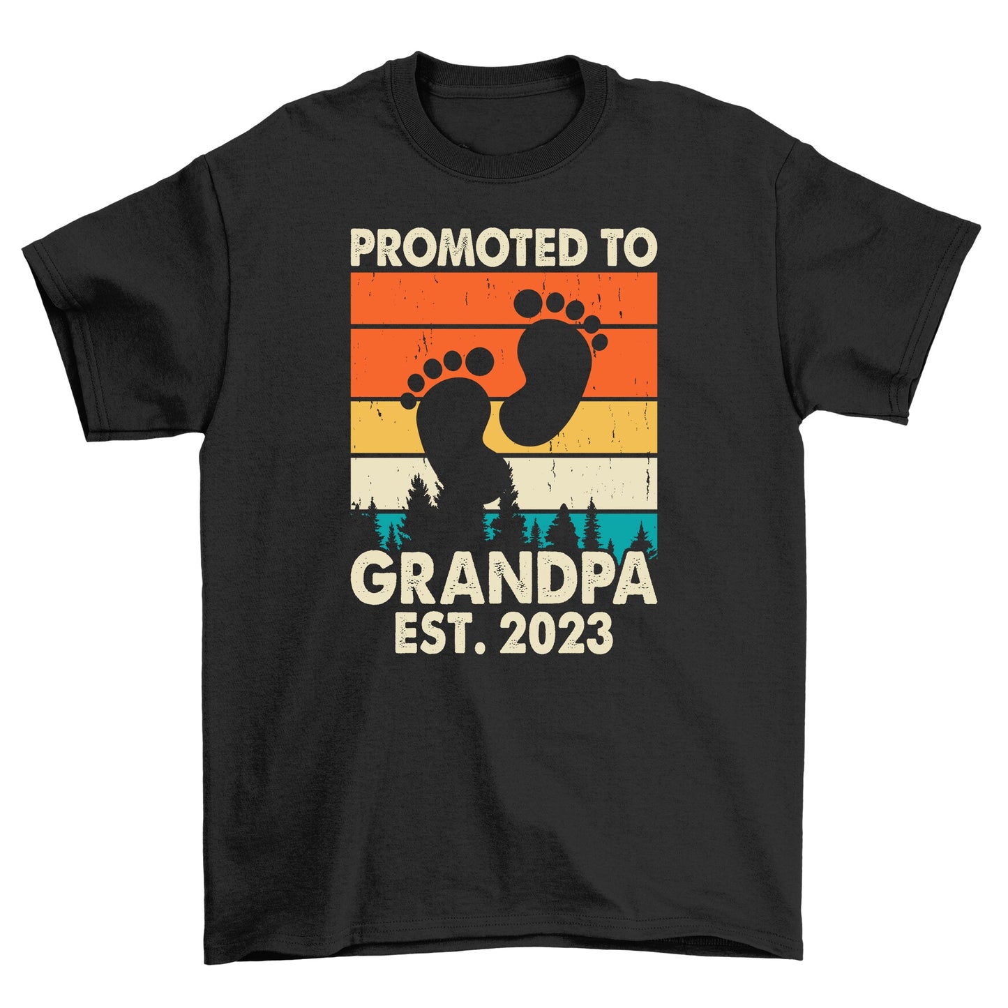 Promoted to Grandpa Est 23 T-Shirt