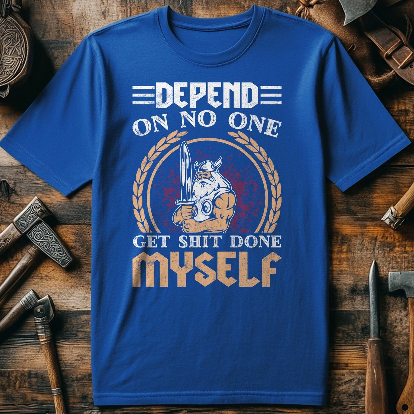 Depend On No One Viking T-shirt