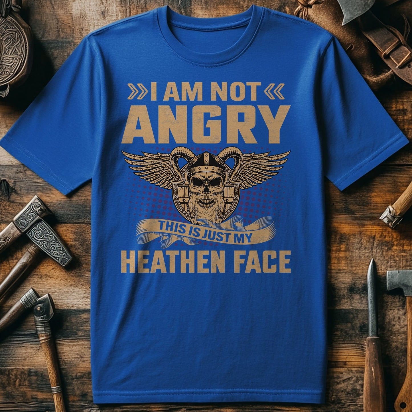 Angry Heathen Face T-shirt