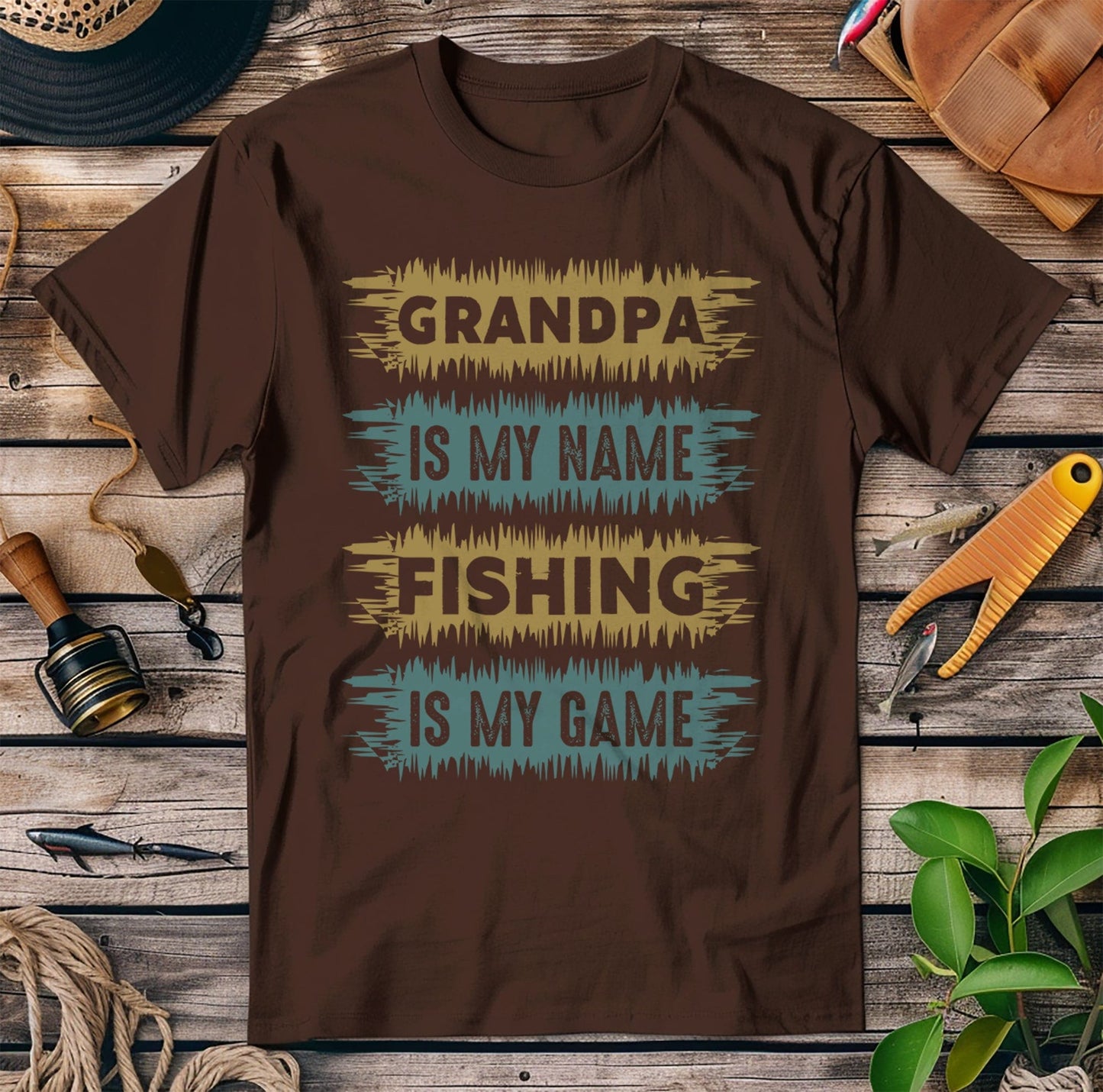 Grandpa Is My Name Fishing Is My Game T-Shirt
