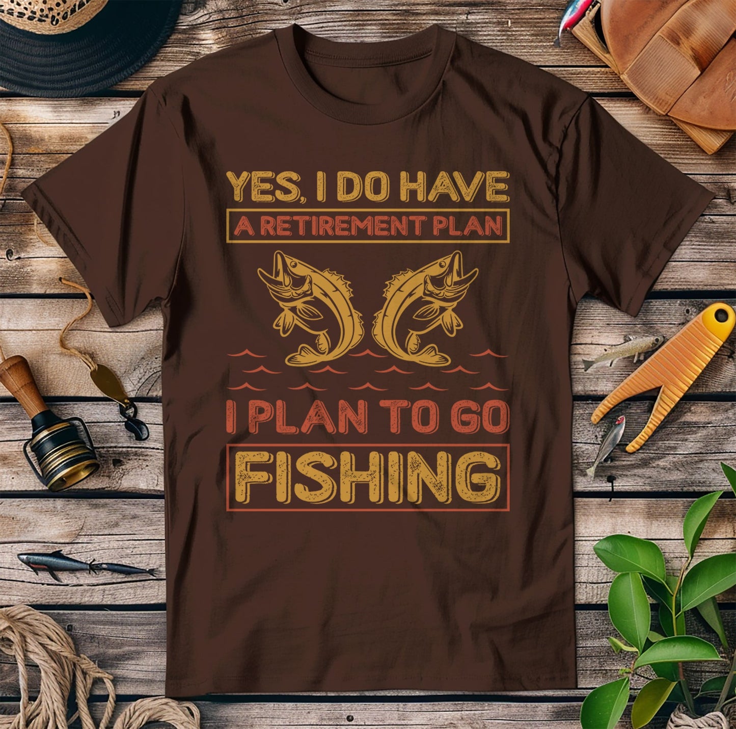 Retirement Plan To Go Fishing T-Shirt