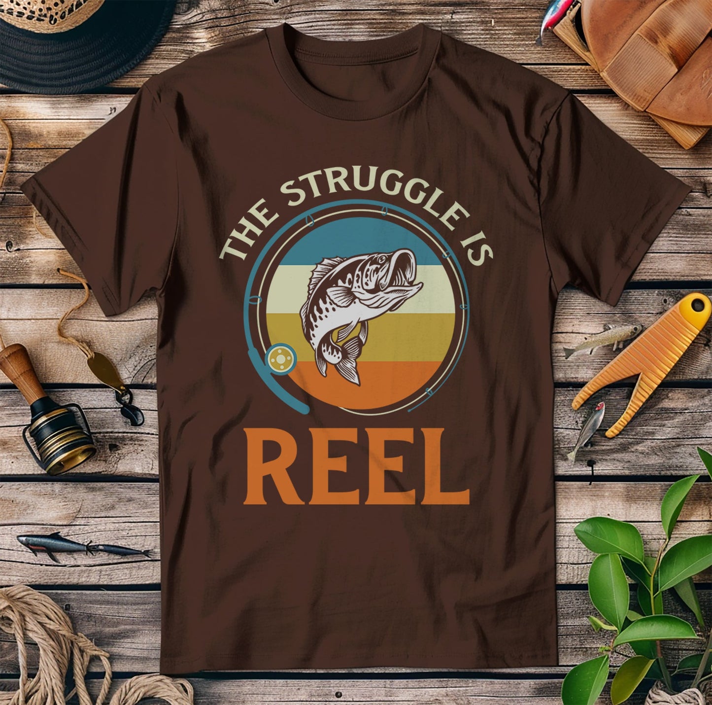 The Struggle Is Reel Fishing T-shirt