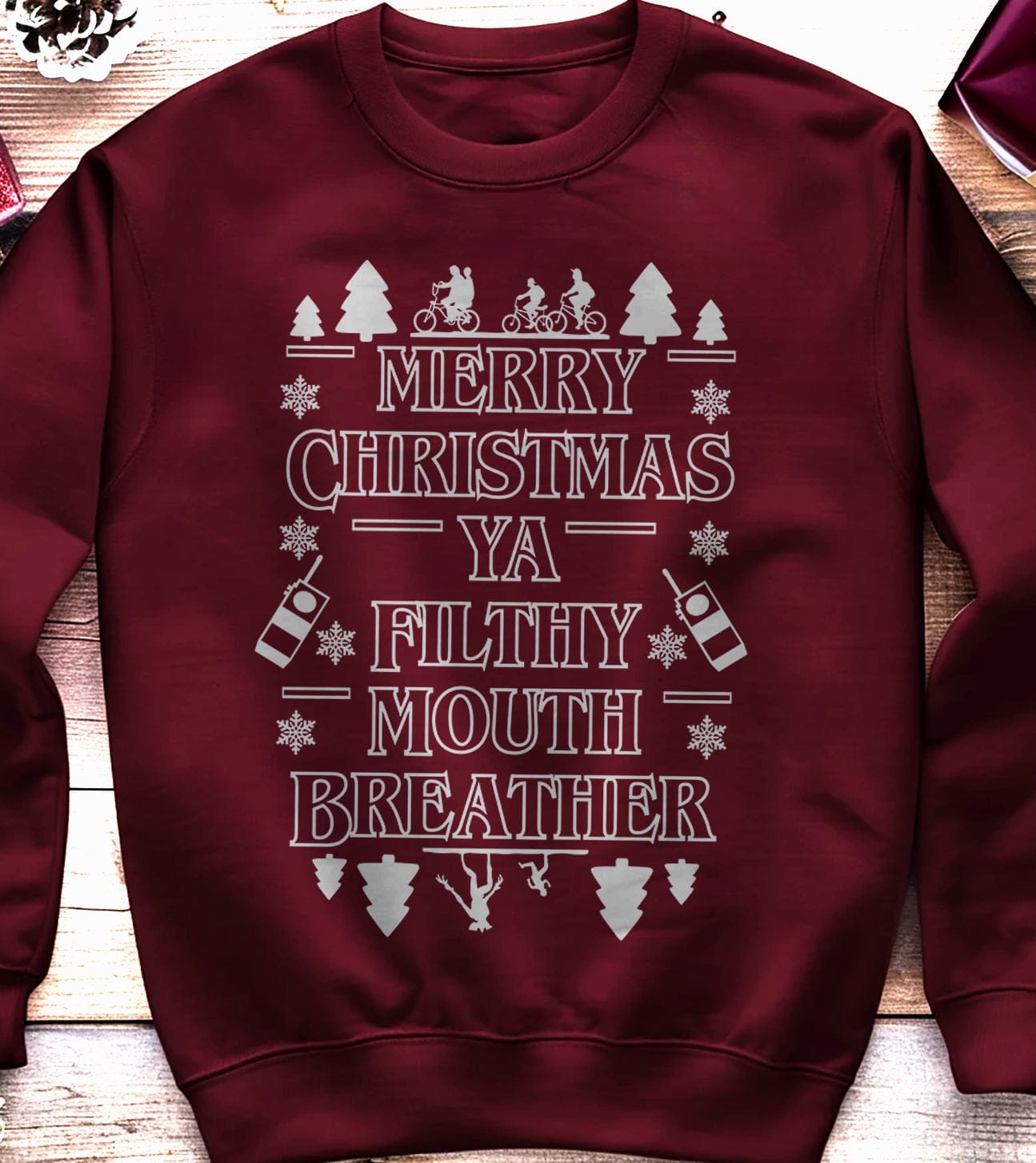 Filthy Mouth Breather Christmas Sweatshirt