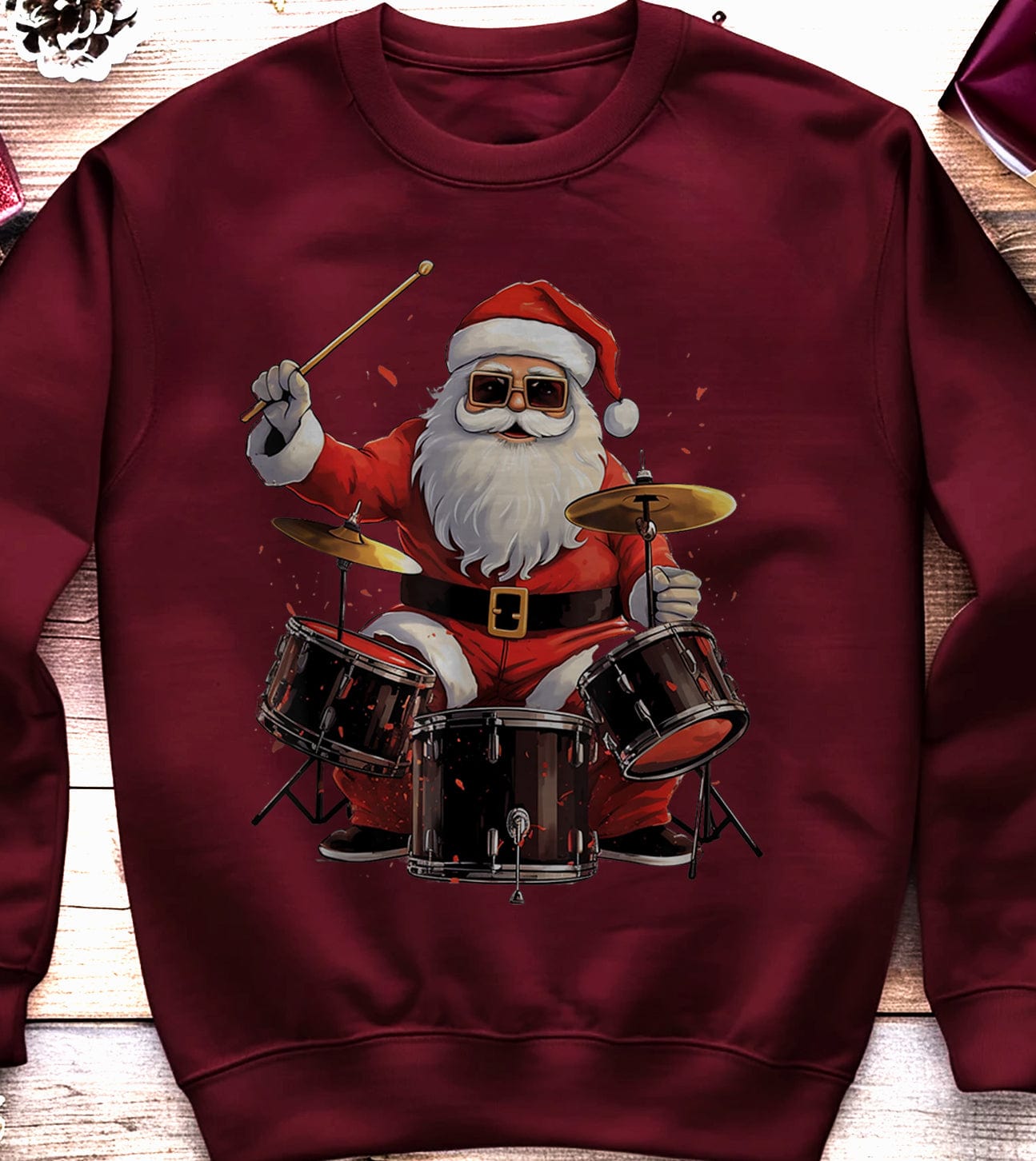 Drummer Santa Sweatshirt
