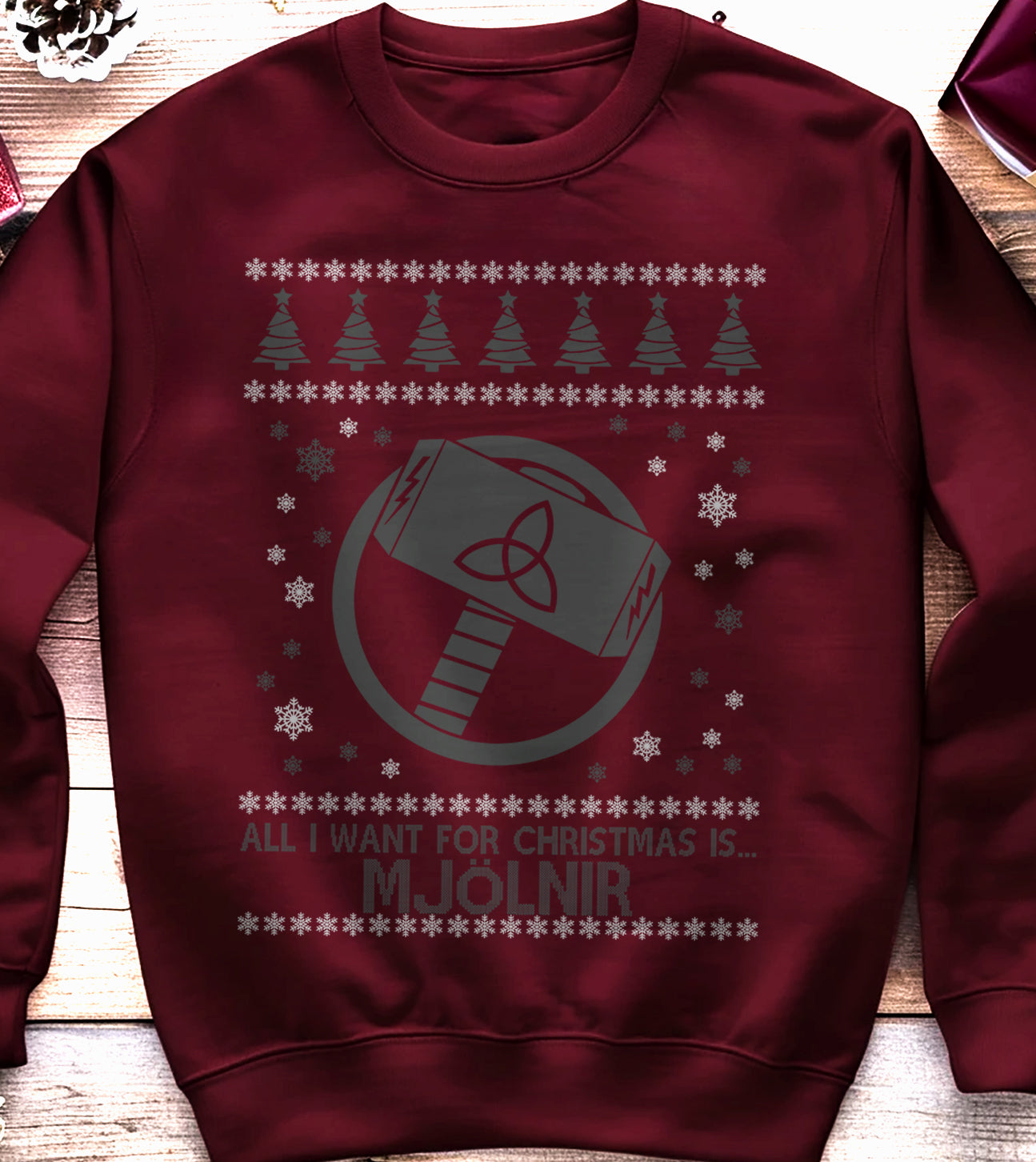 Thor's Mj√∂lnir Hammer Christmas Sweatshirt