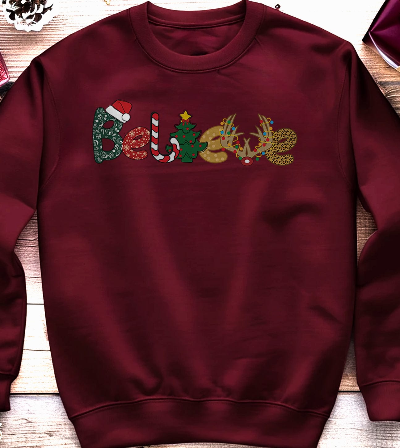 Christmas Believe Retro Sweatshirt