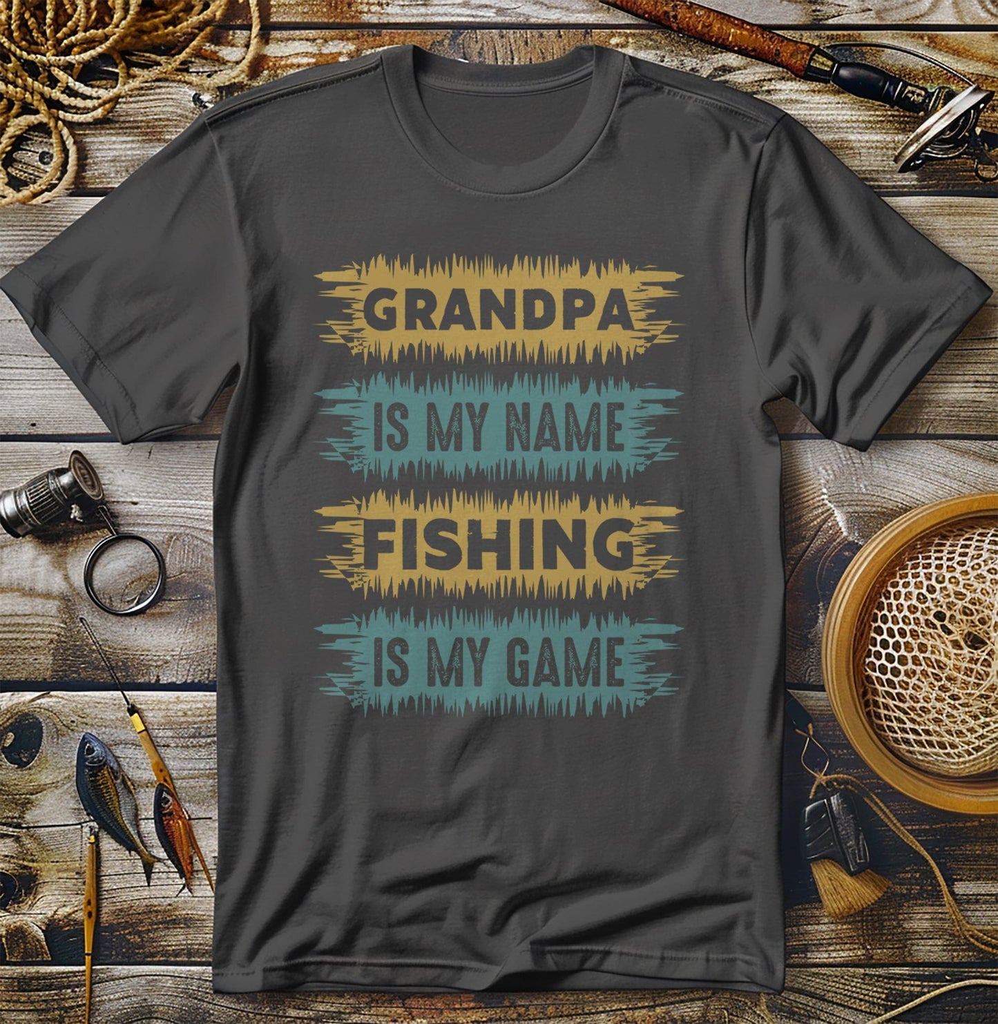 Grandpa Is My Name Fishing Is My Game T-Shirt