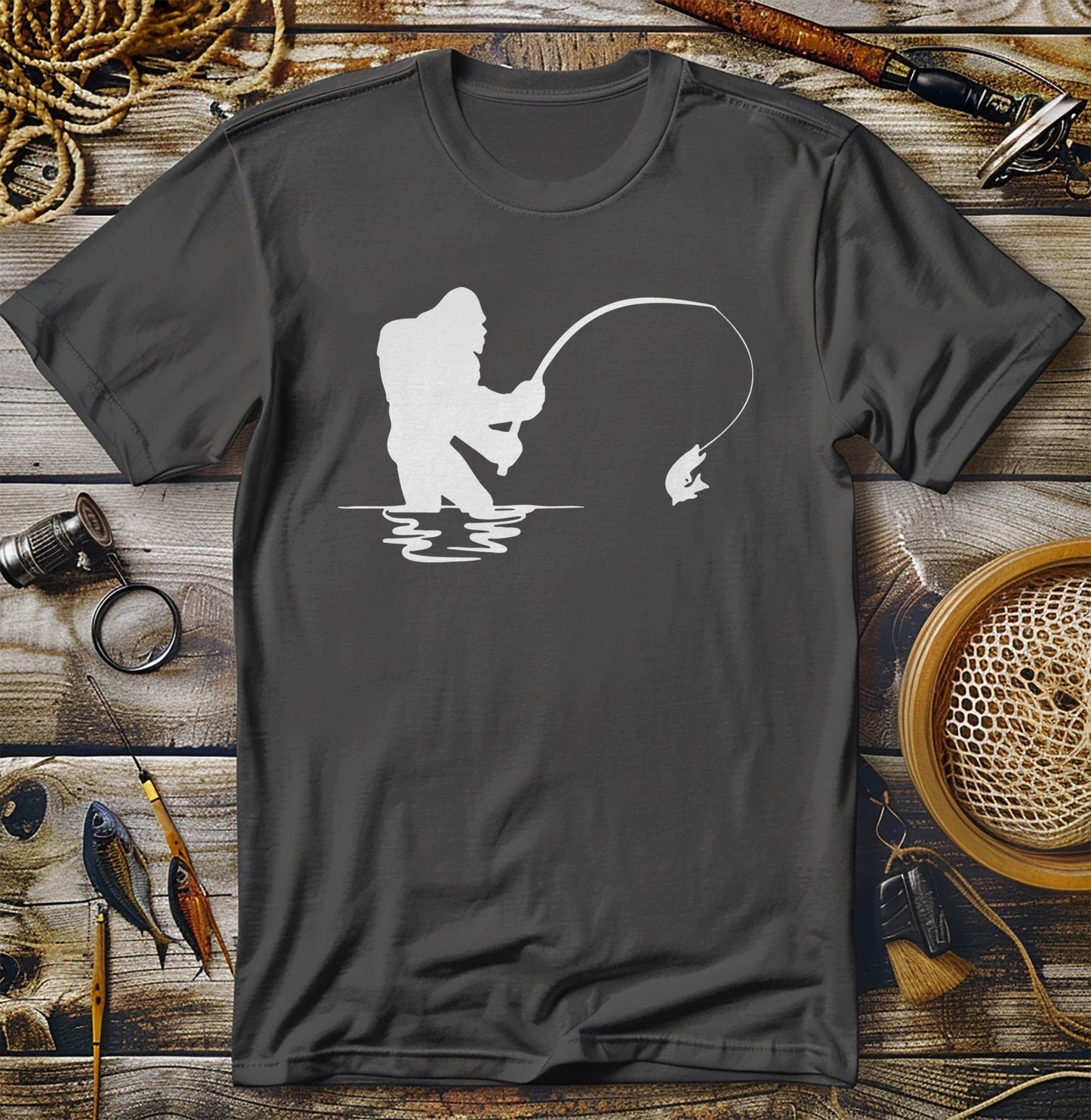 Bigfoot Fishing 2 T-Shirt
