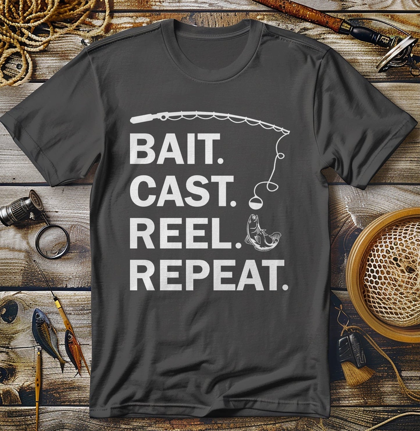 Bait  Cast  Reel  Repeat Funny T-shirt