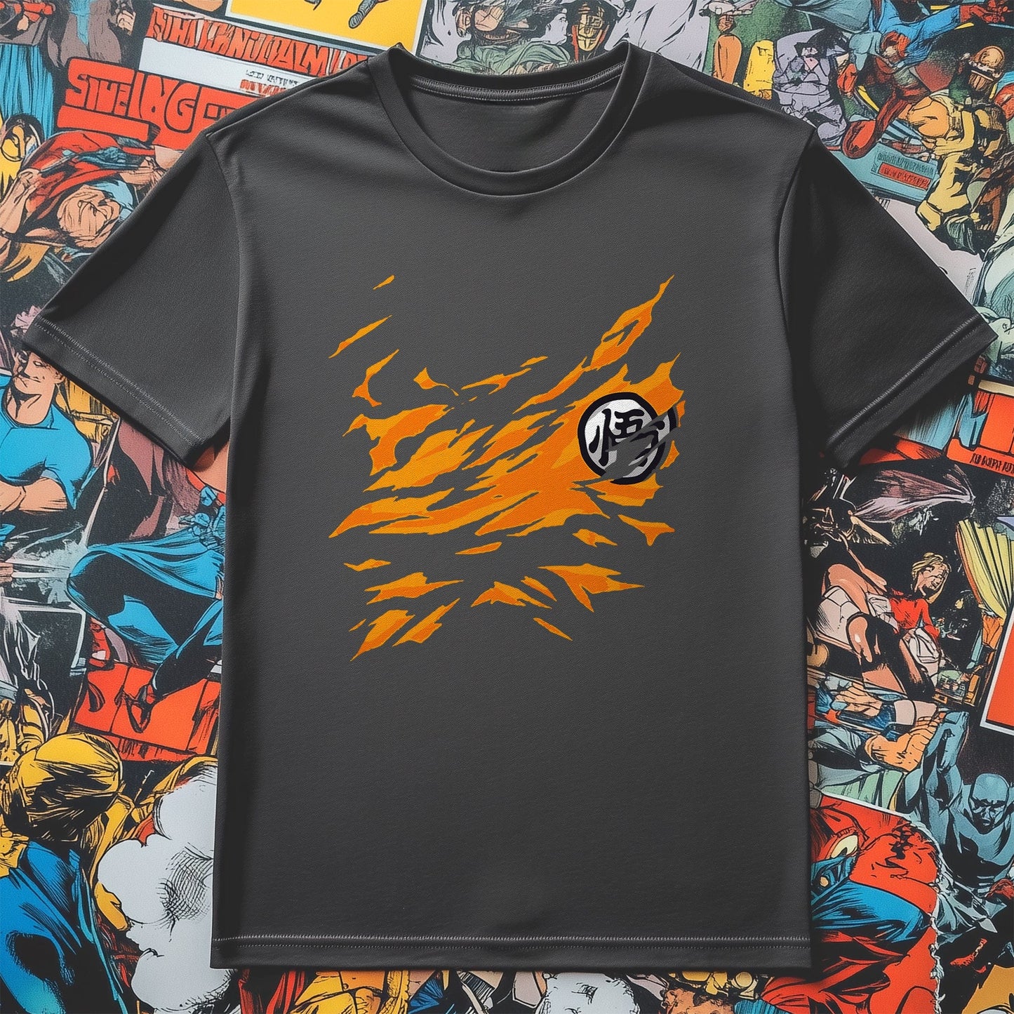Goku Ripped Chest T-Shirt - Flex