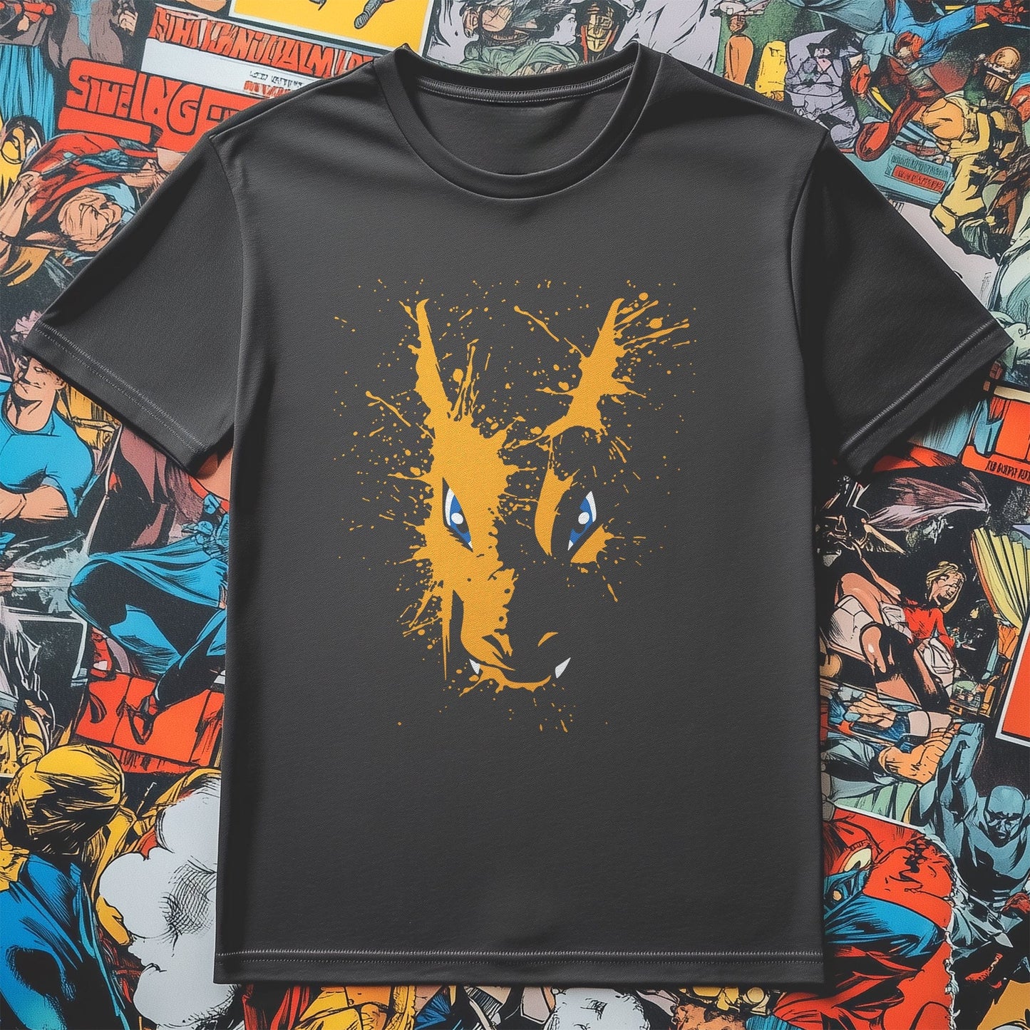 Charizard Splatter T-Shirt - Unleash