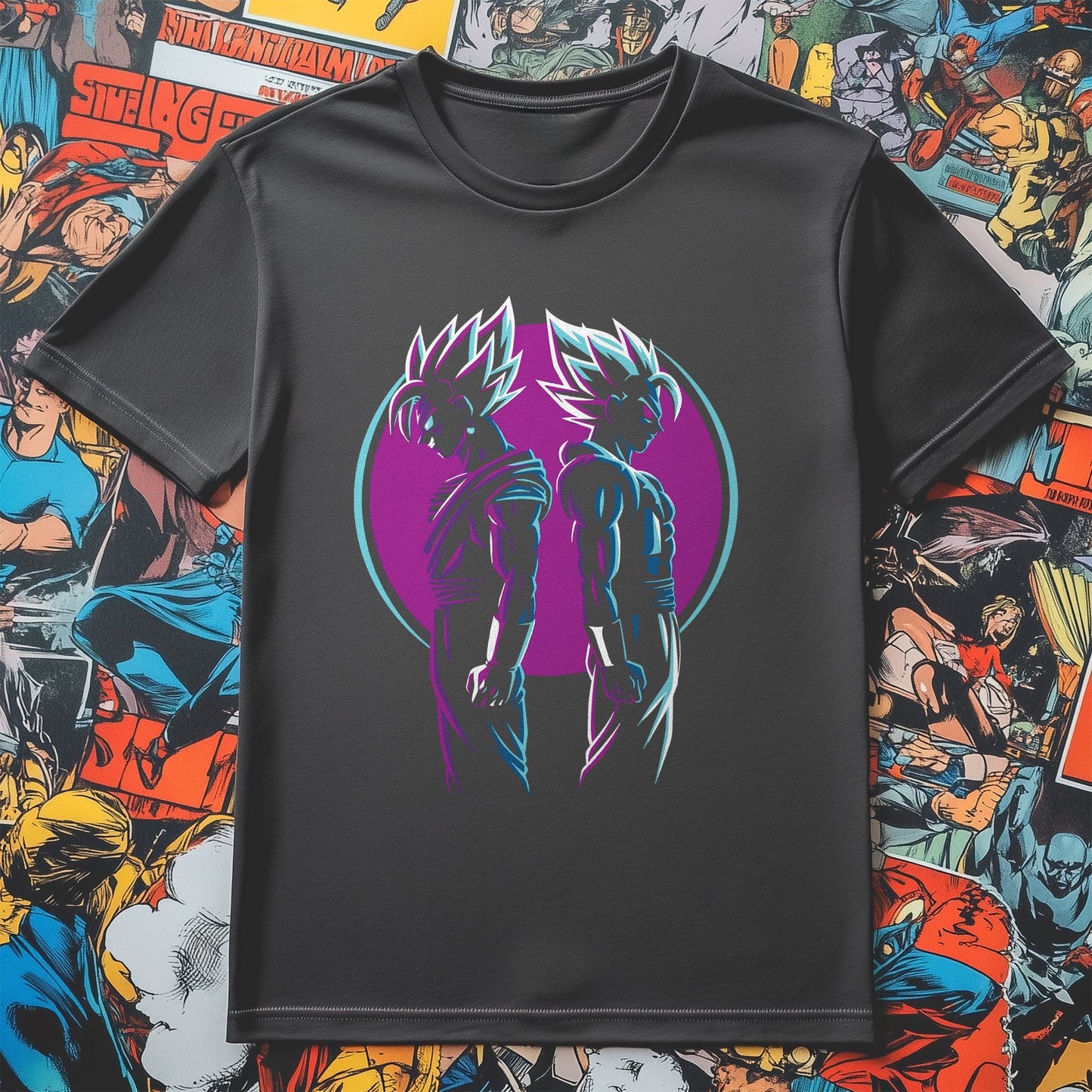 Goku & Vegeta T-shirt: Saiyan Duo