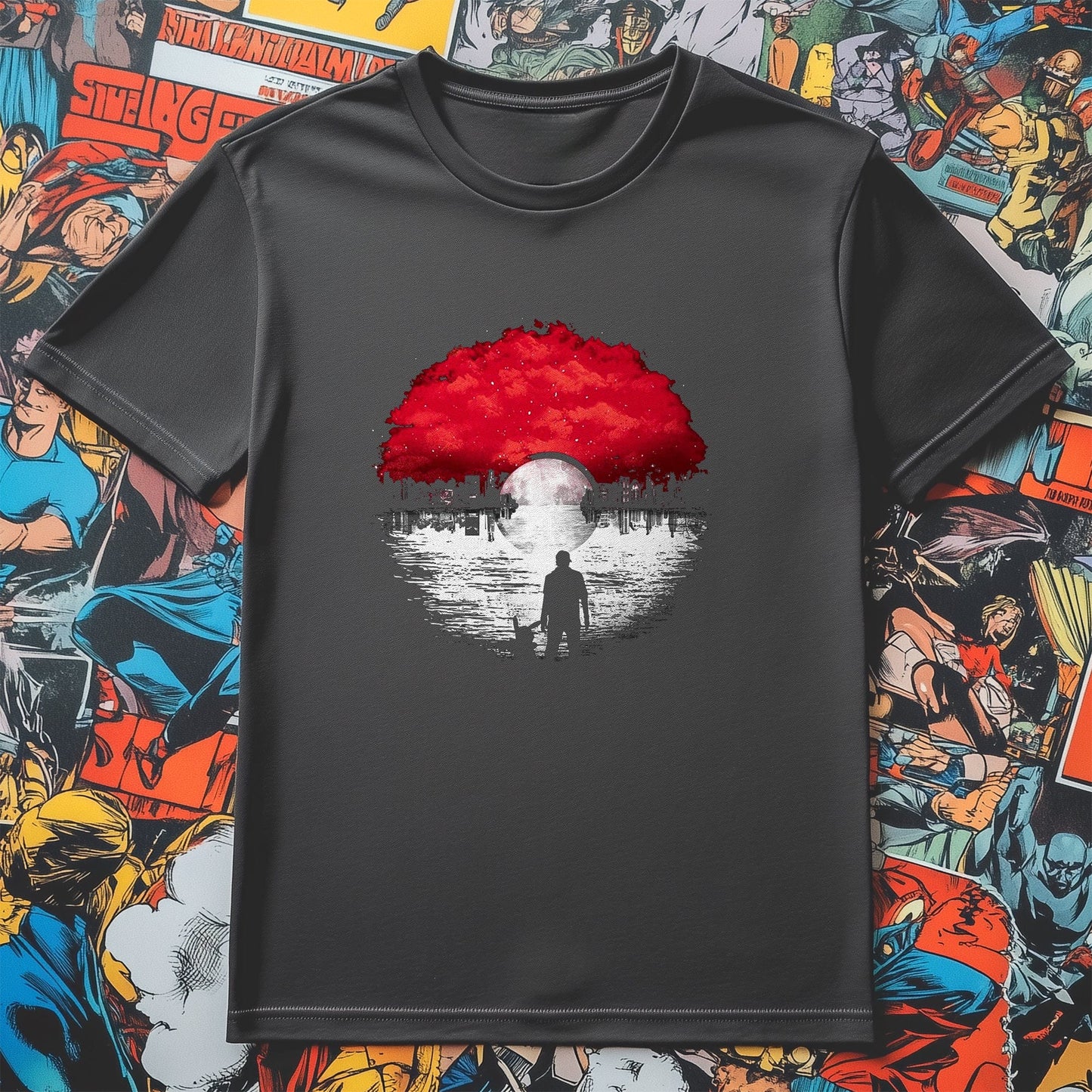 Disstressed Pok√©mon Sunset Ball T-Shirt