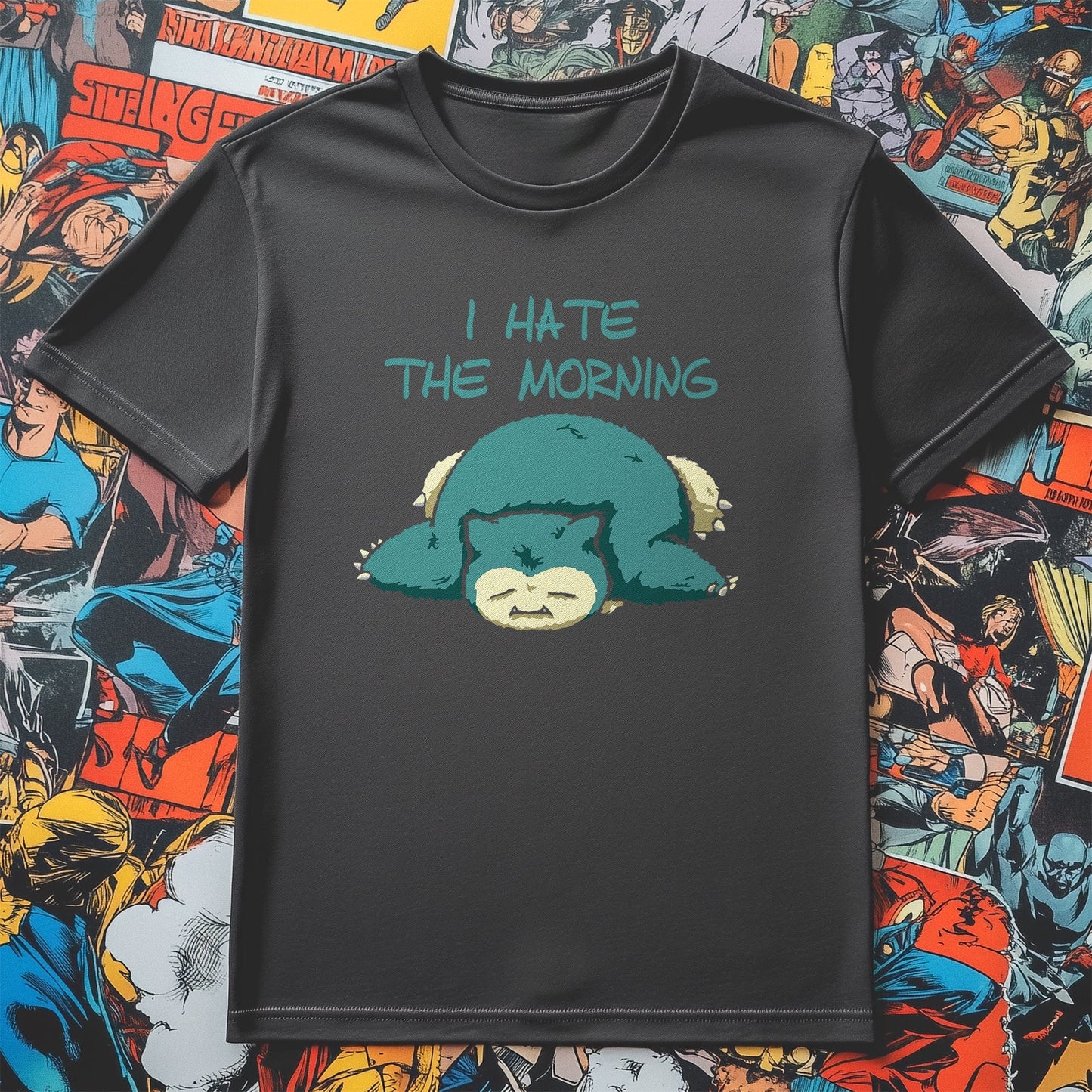 Snorlax I Hate Mornings T-Shirt